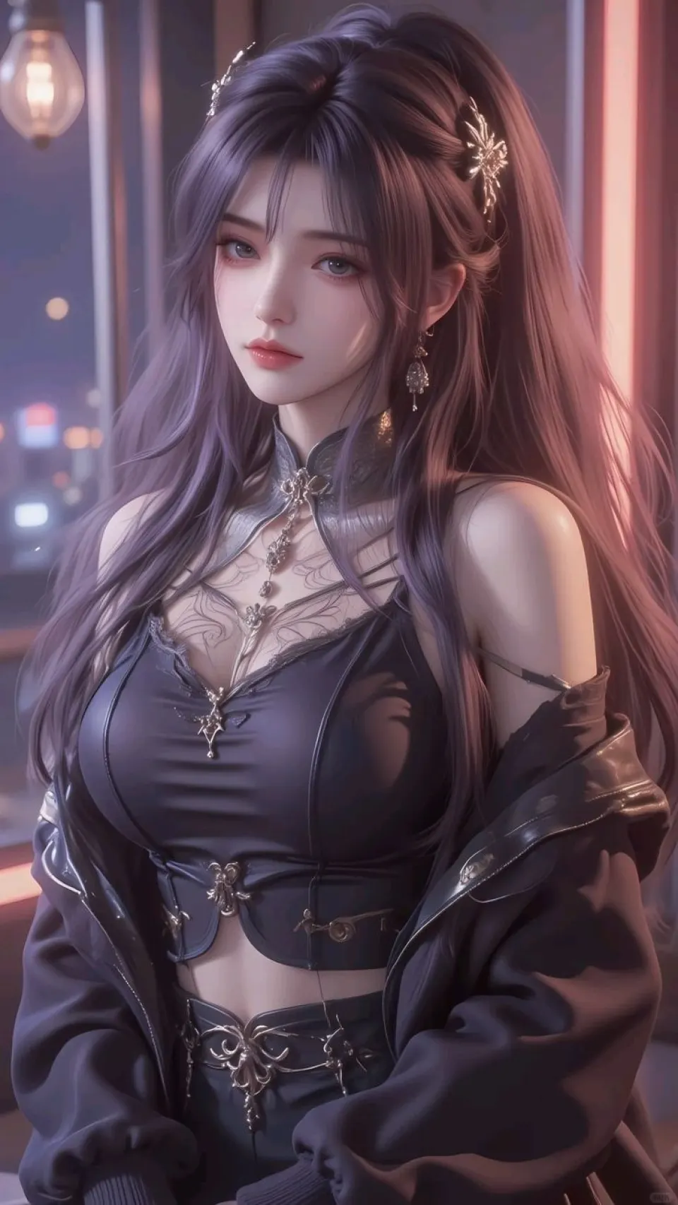 紫雾霓虹夜