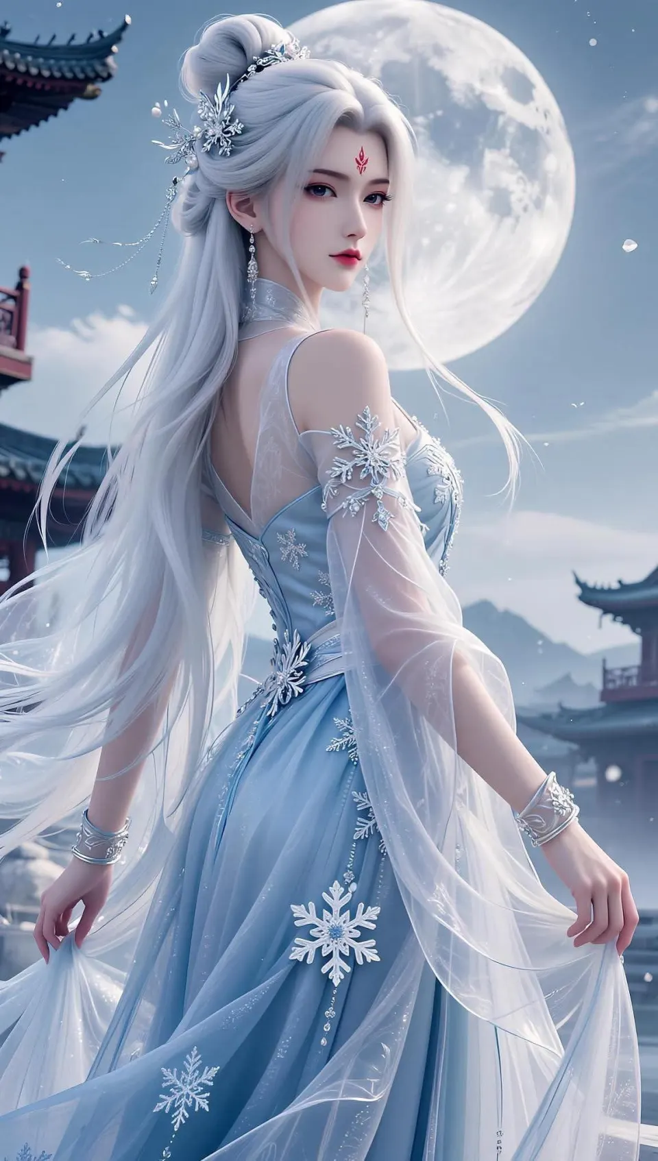 月下霜雪仙子