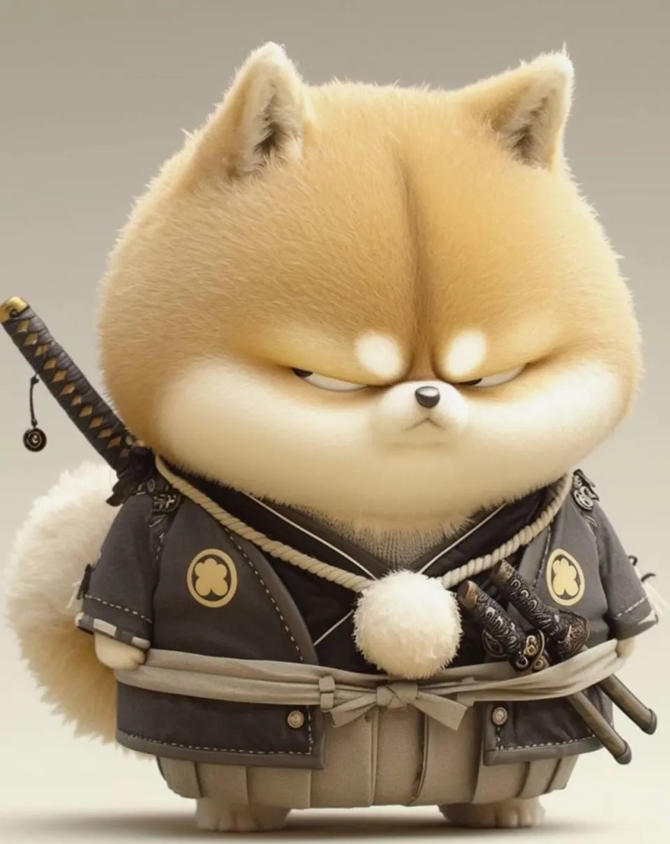 武士柴犬角色设计