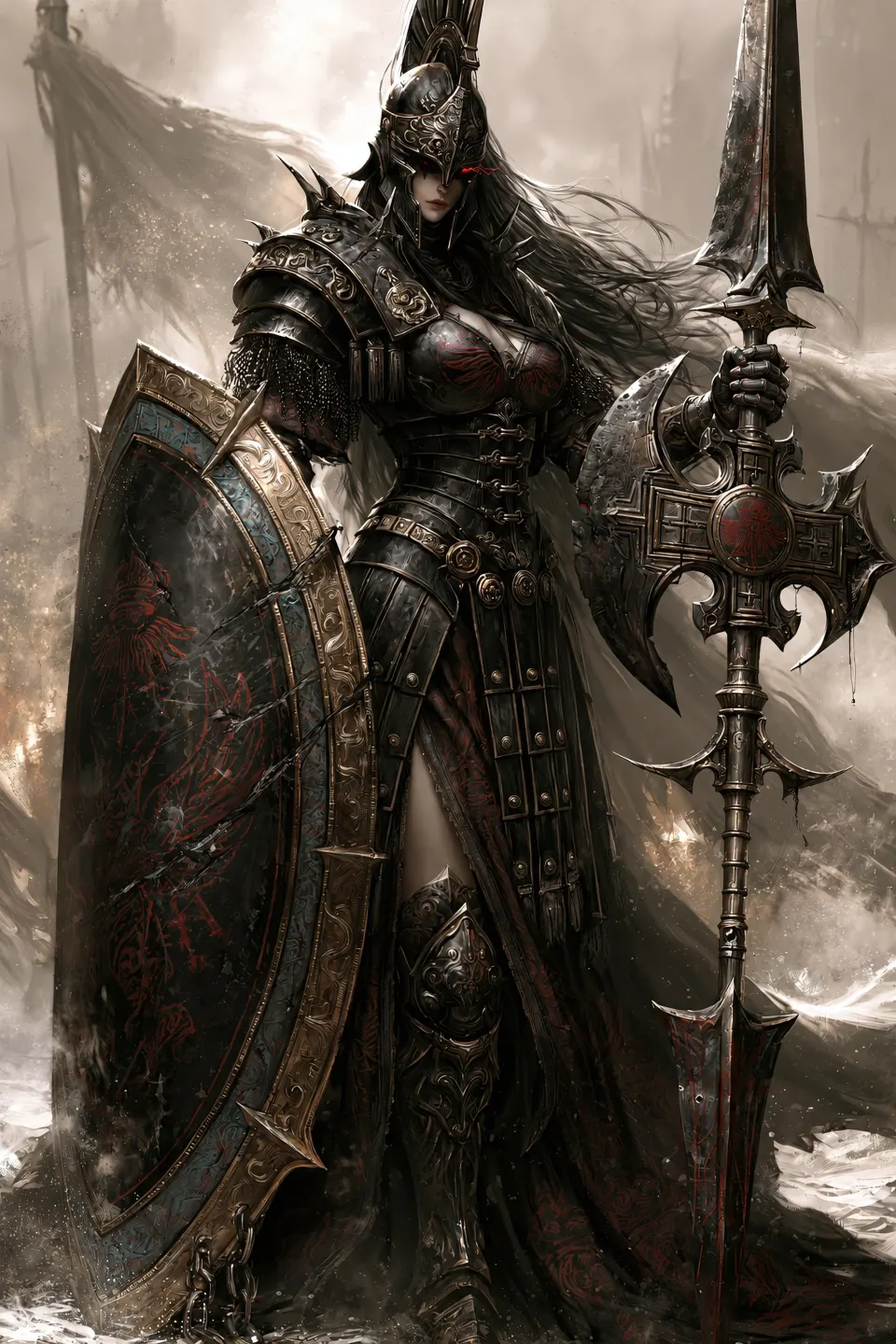 暗黑女骑士与巨剑