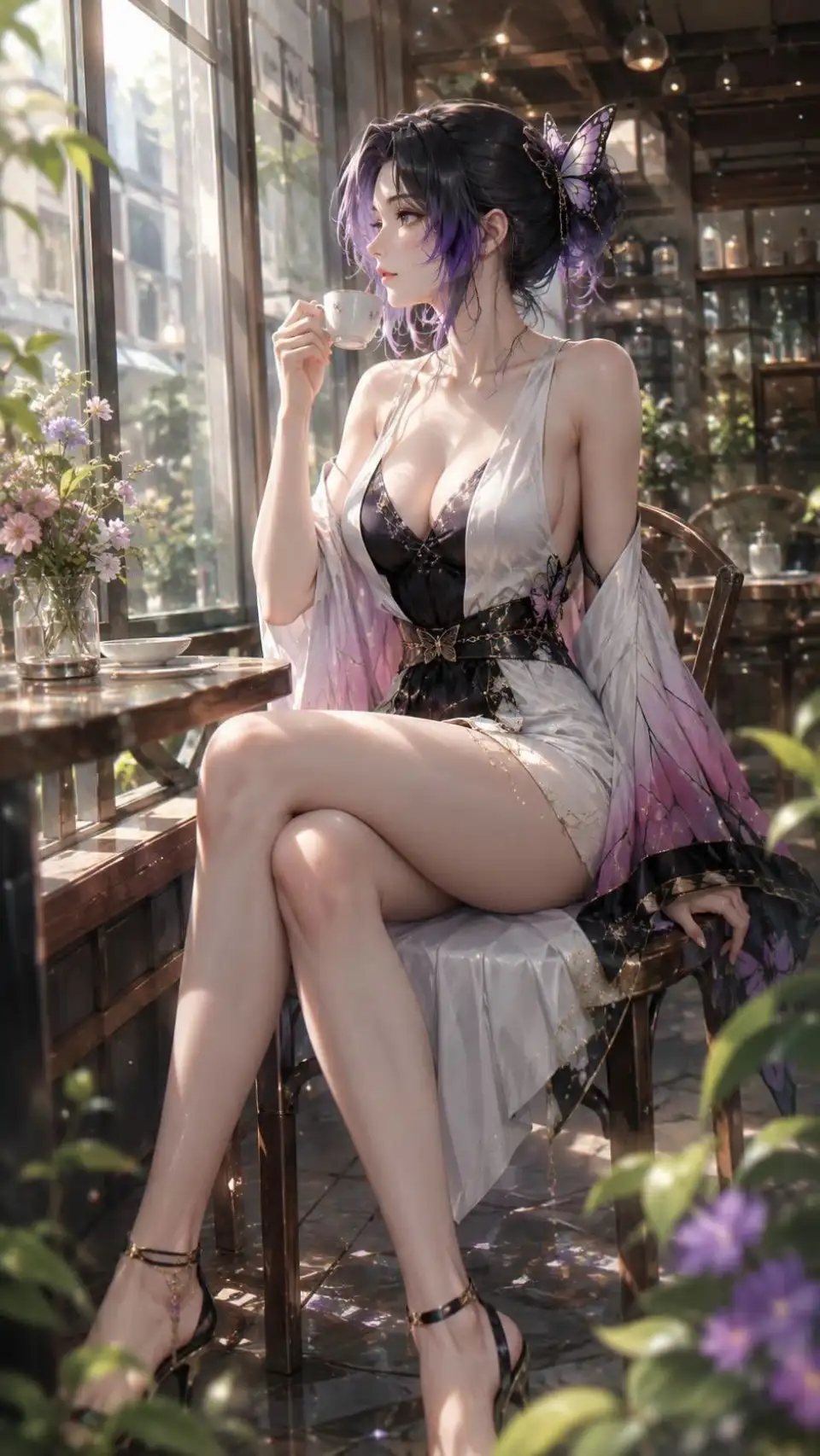 咖啡馆紫发角色