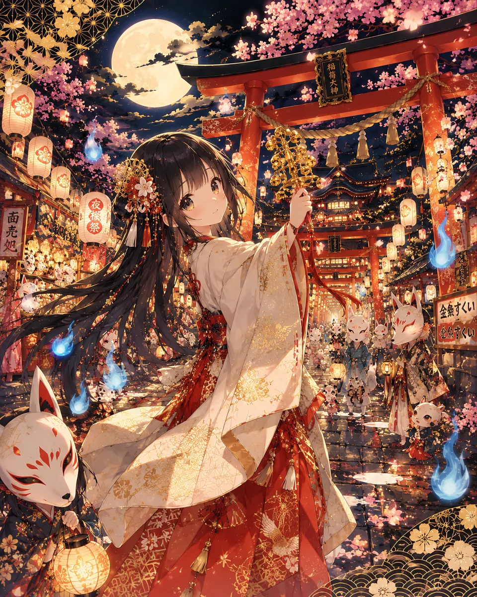 月夜神社狐火祭典