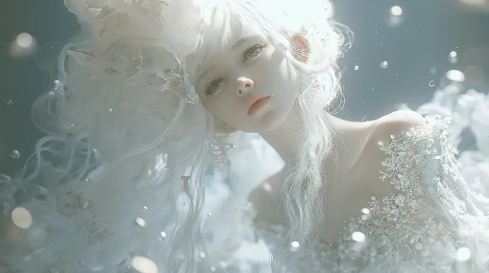水下白纱少女