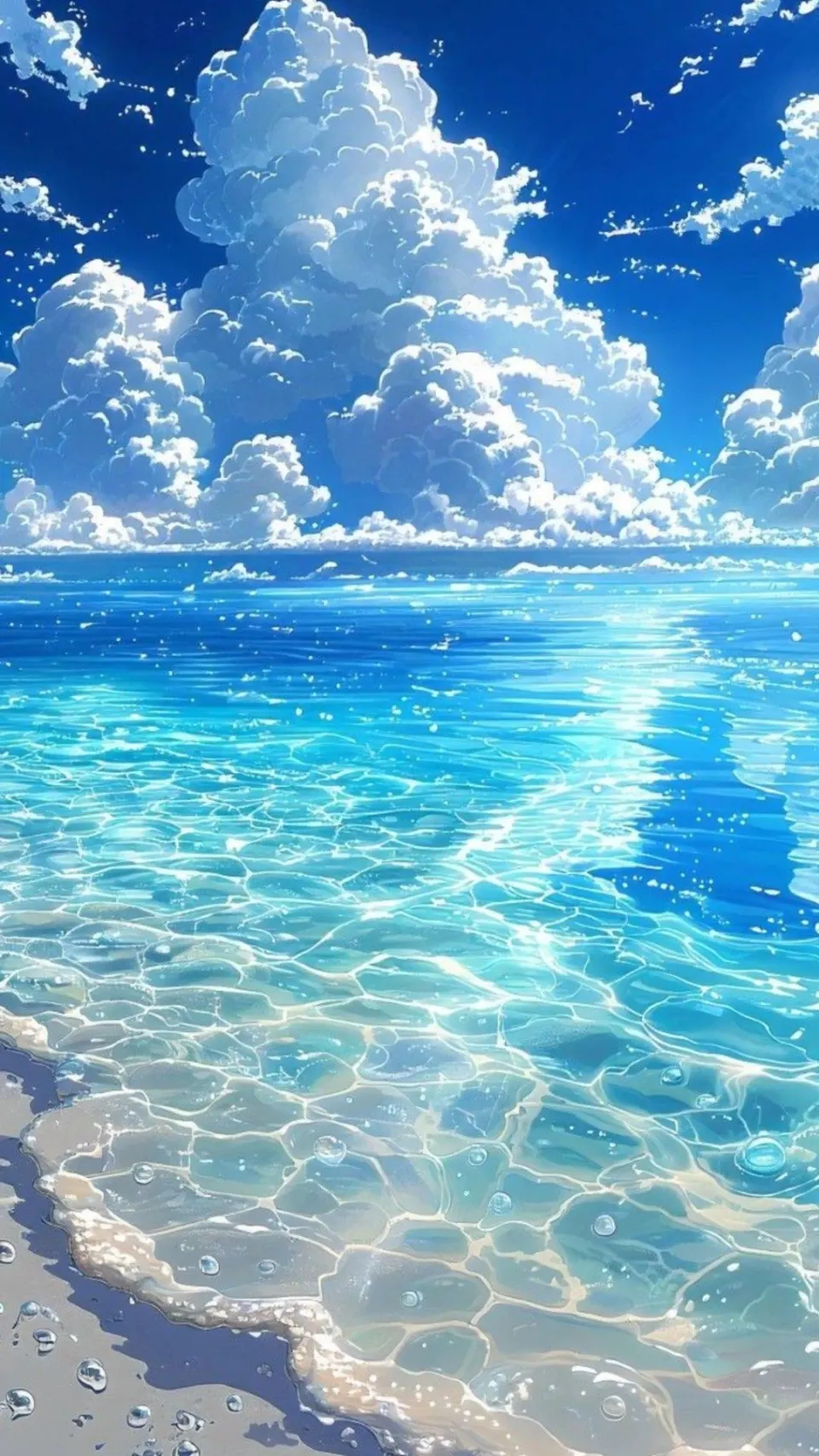 云海之上的蔚蓝海面