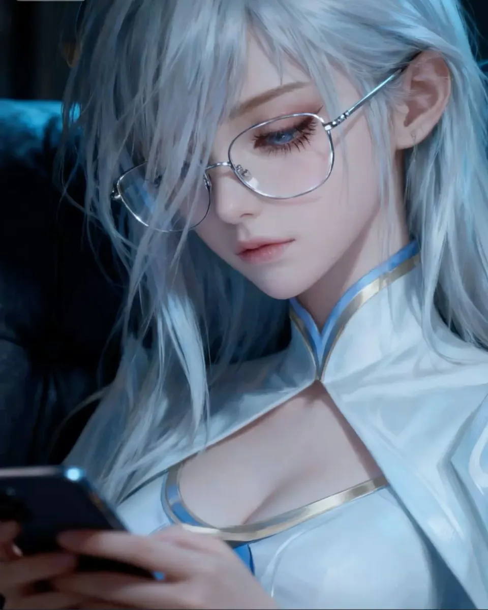 银发少女与蓝调时光