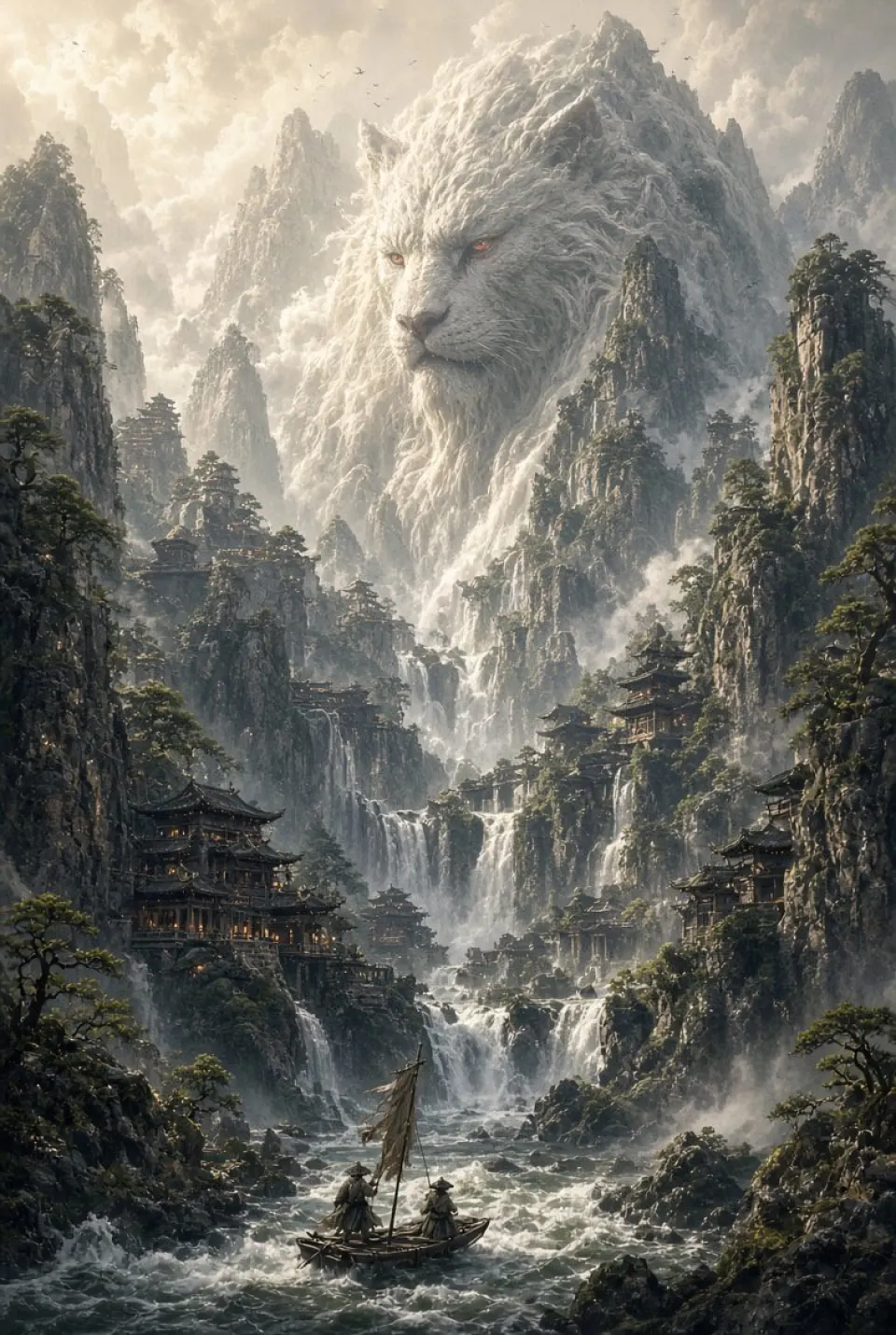山岳狮神与东方古刹