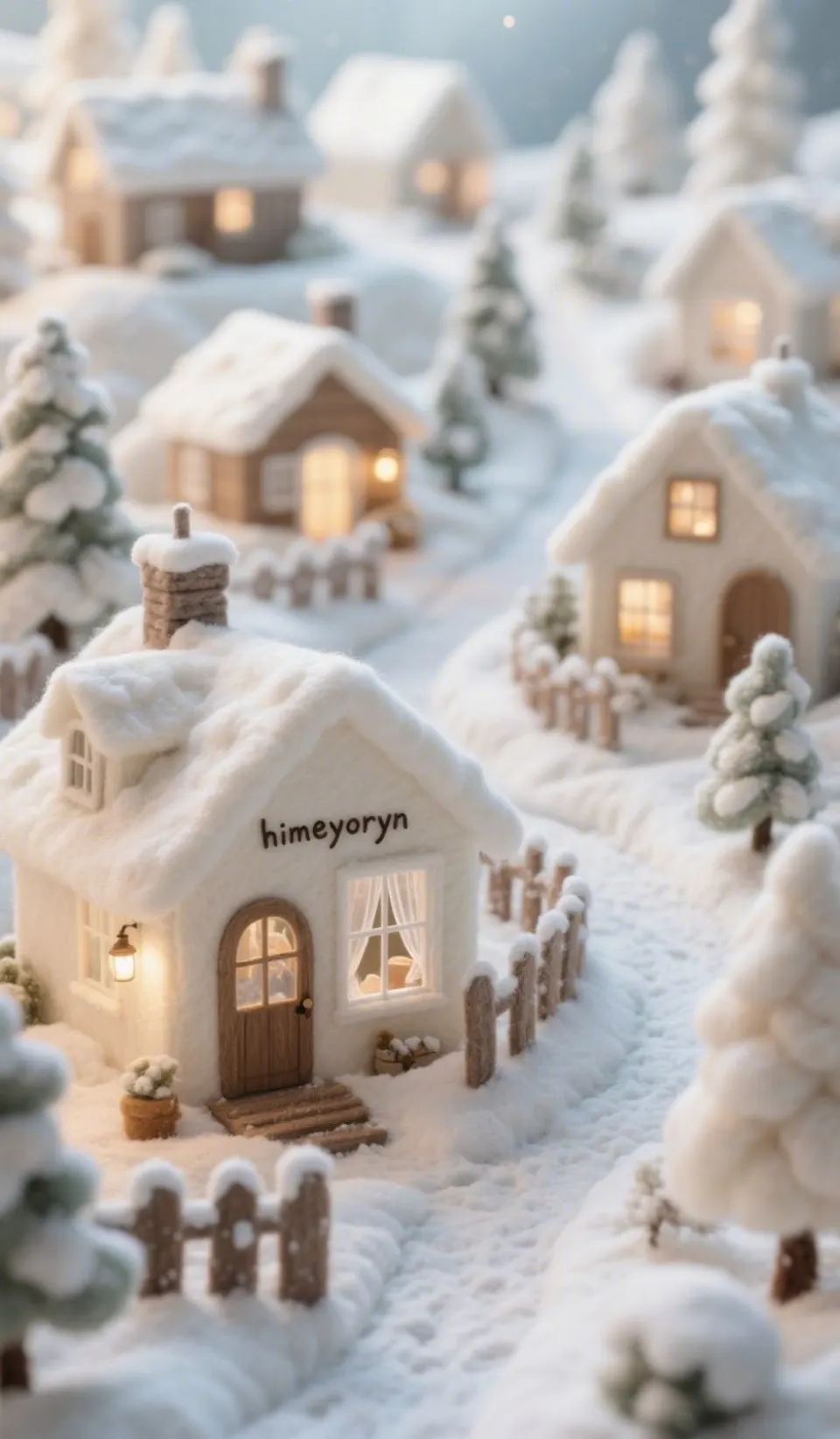 雪夜微缩童话小屋