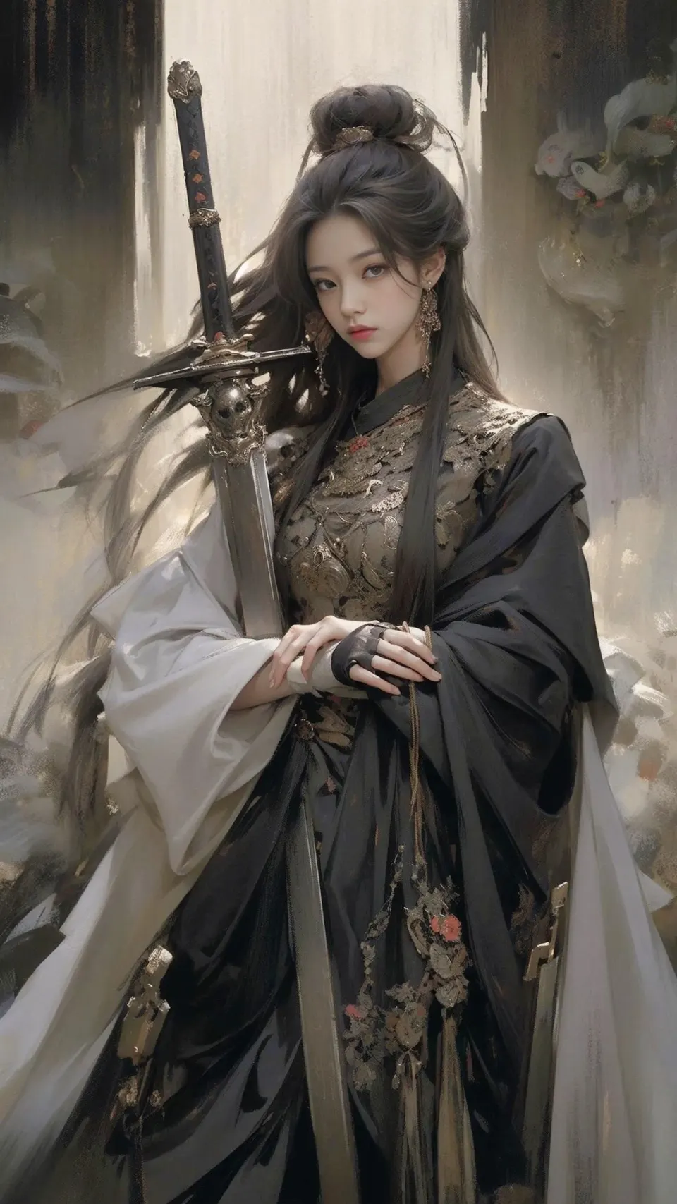 持剑黑衣女侠