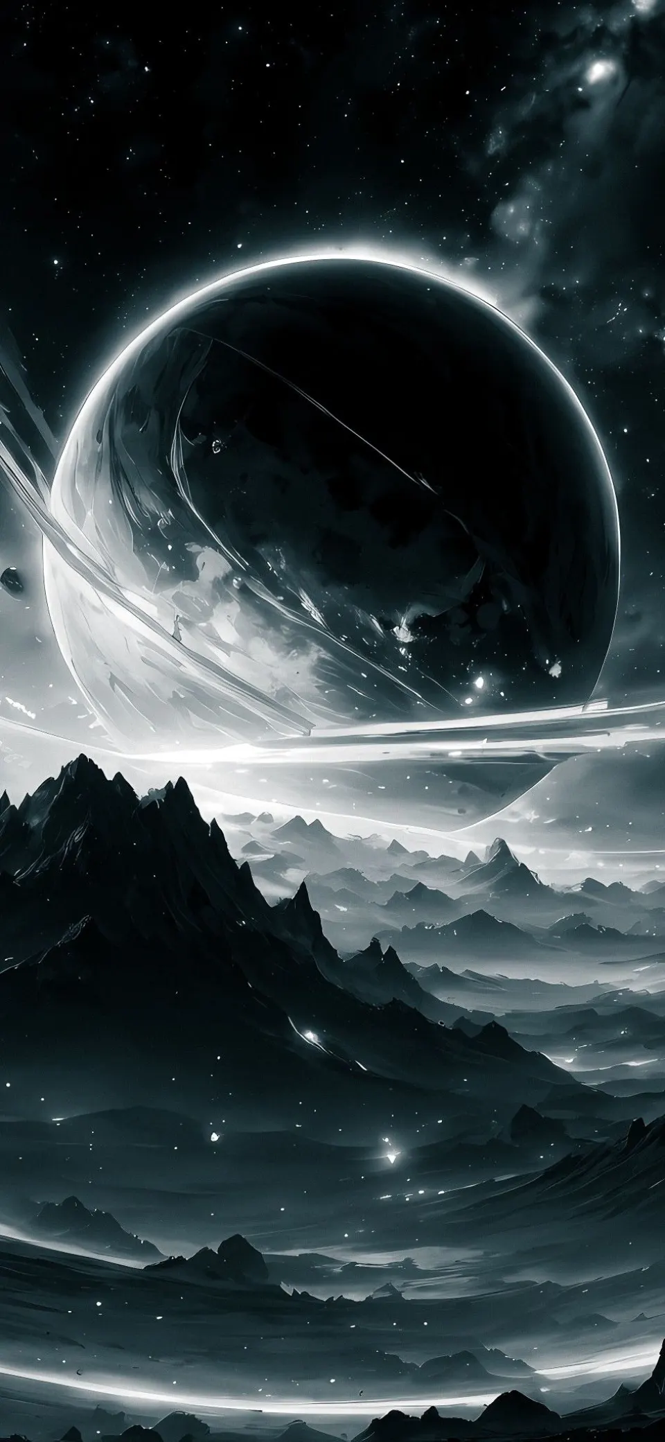 星环之下孤峰寂影