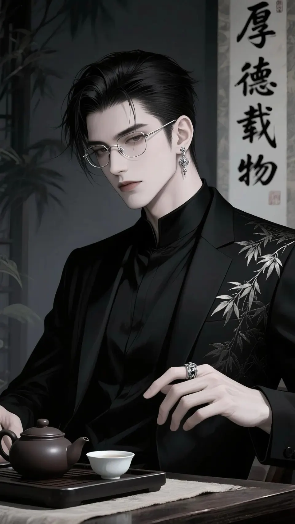 墨竹茶韵·新中式男子