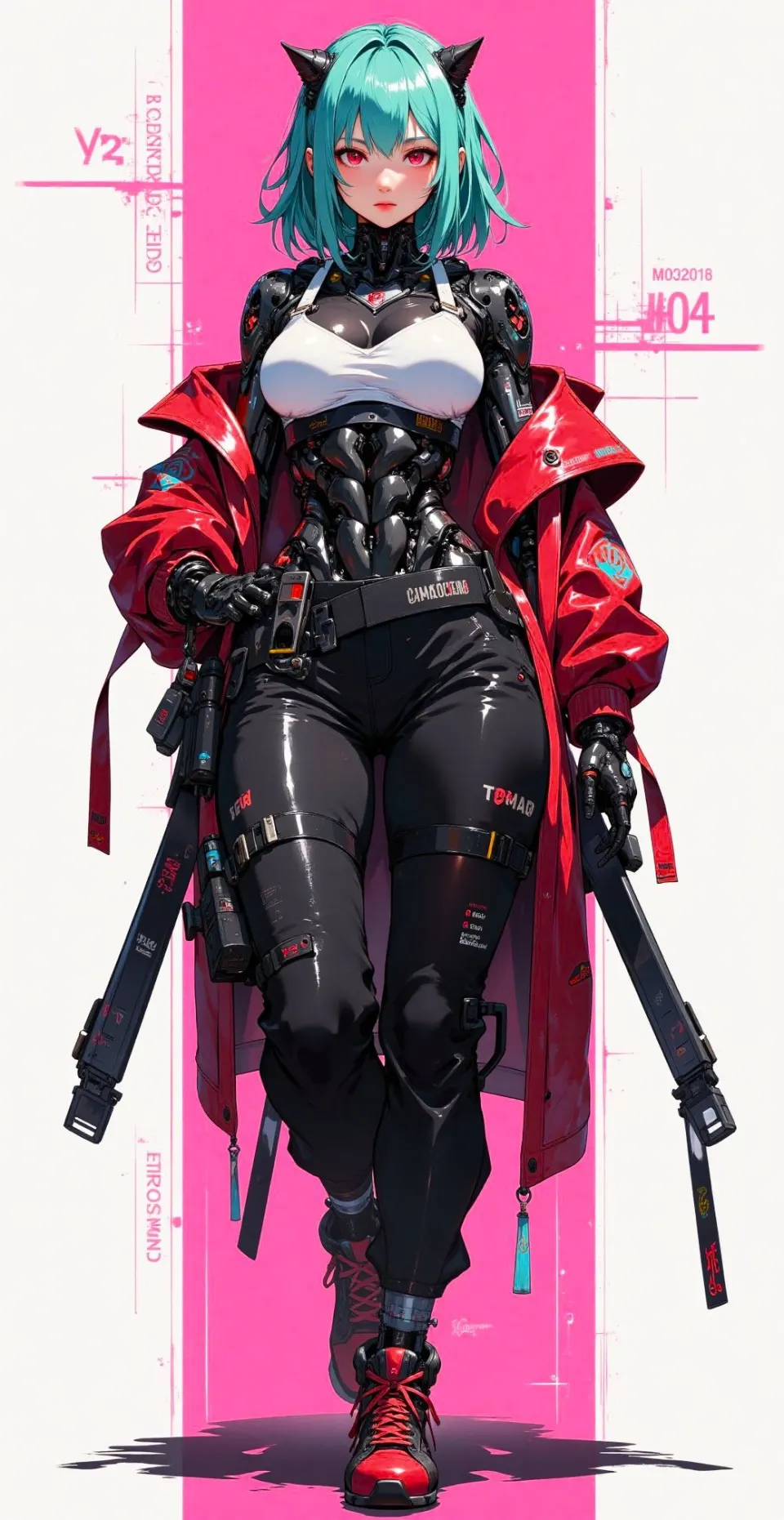 粉底猫耳机械少女设定