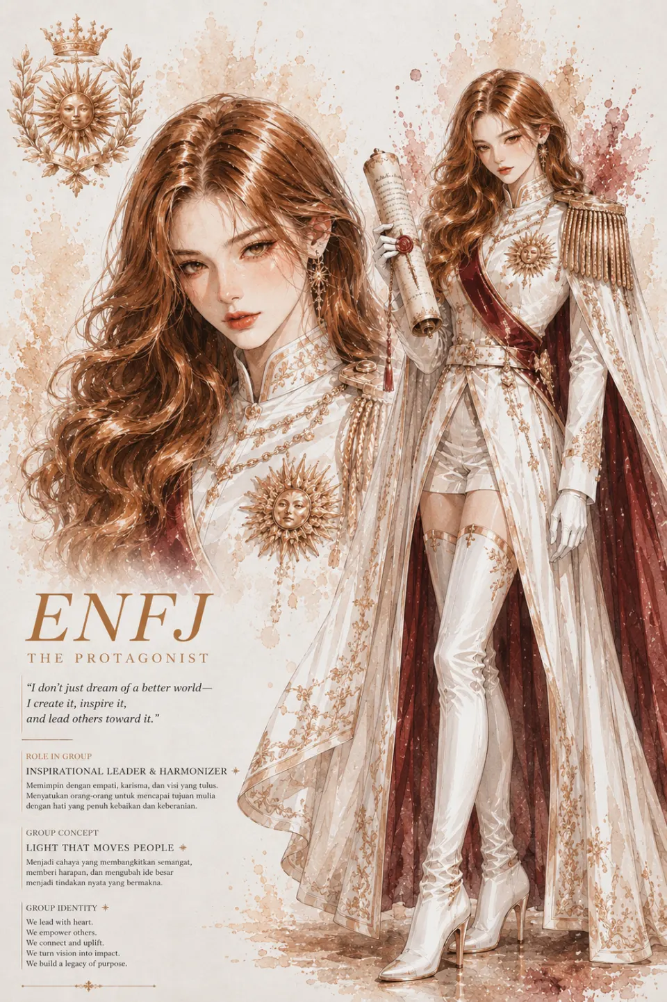 ENFJ主角型人格奇幻插画