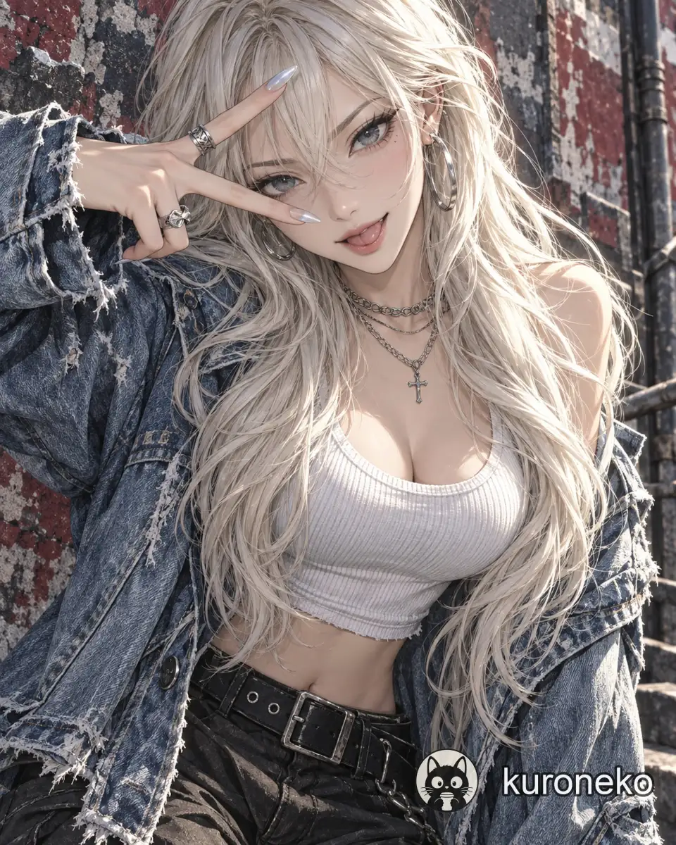 街头风格金发少女