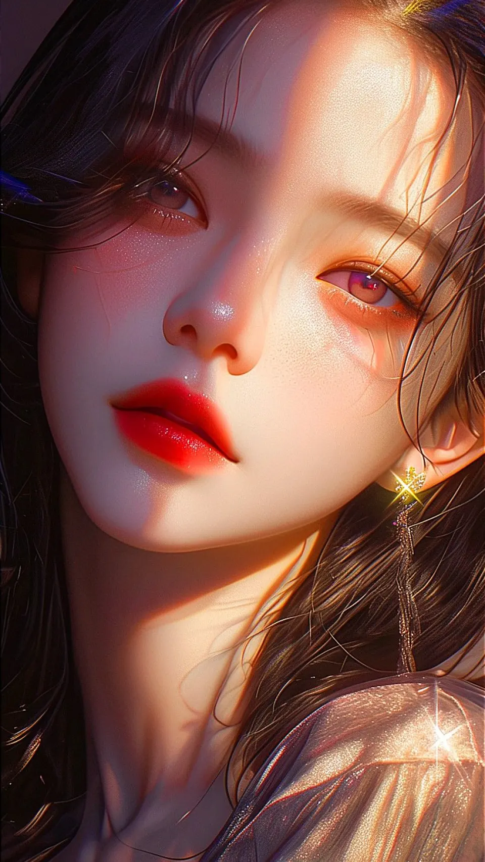 霓虹暖光女性角色
