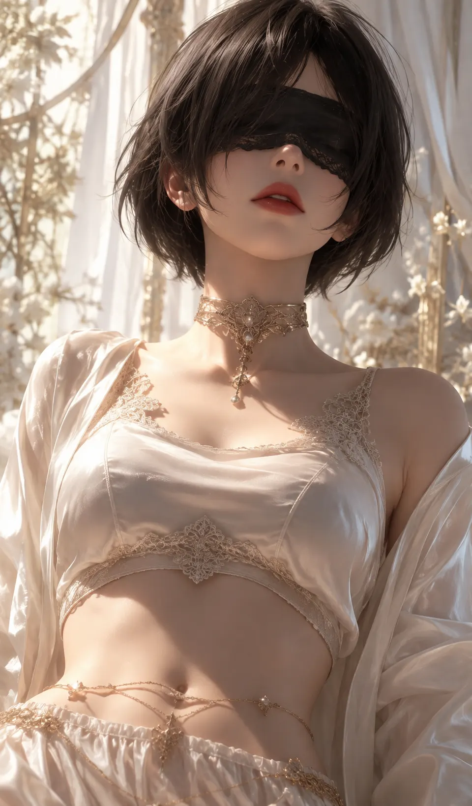 白衣蒙眼幻想女性