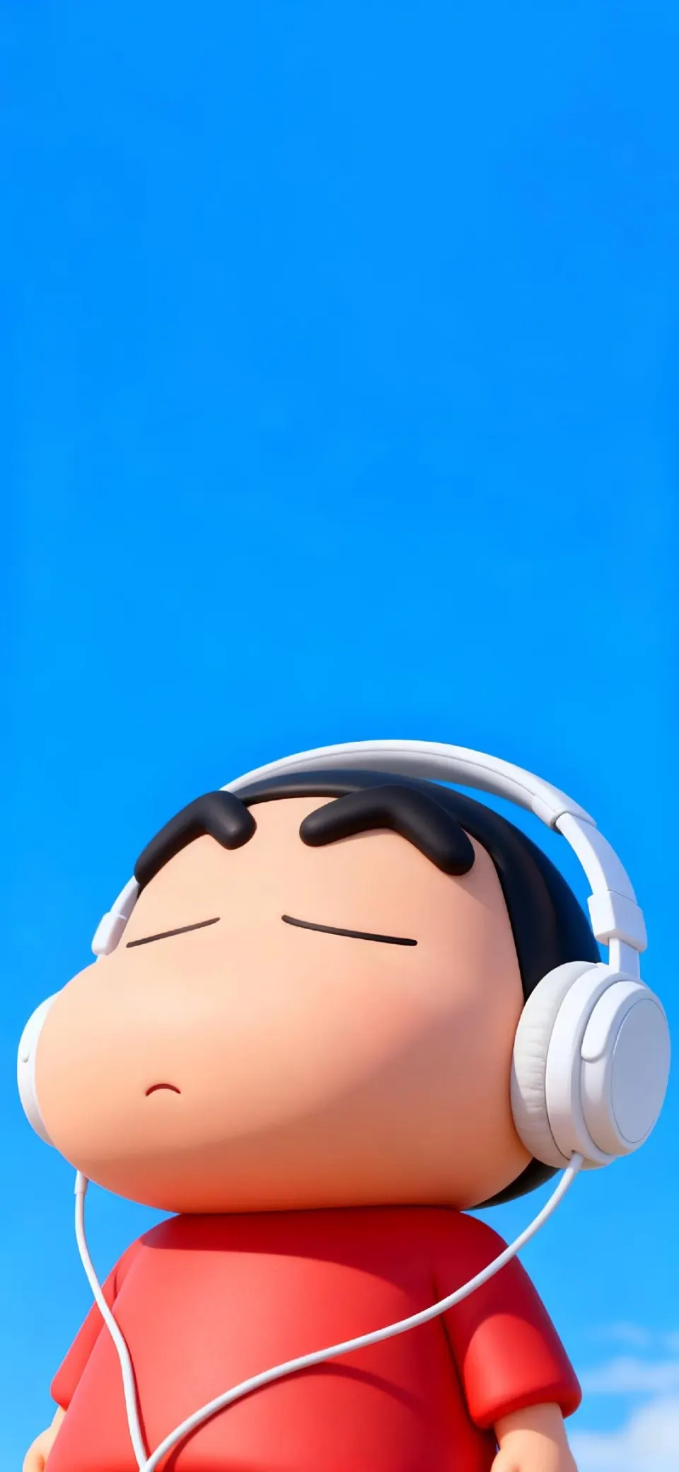 戴耳机的红衣卡通男孩