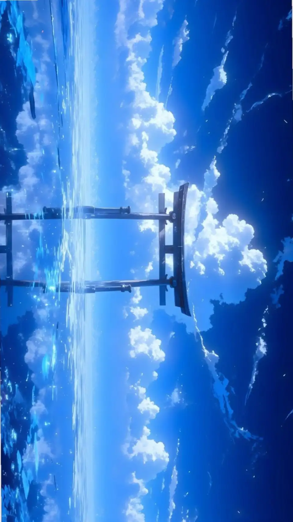 水天之间的蓝色结构