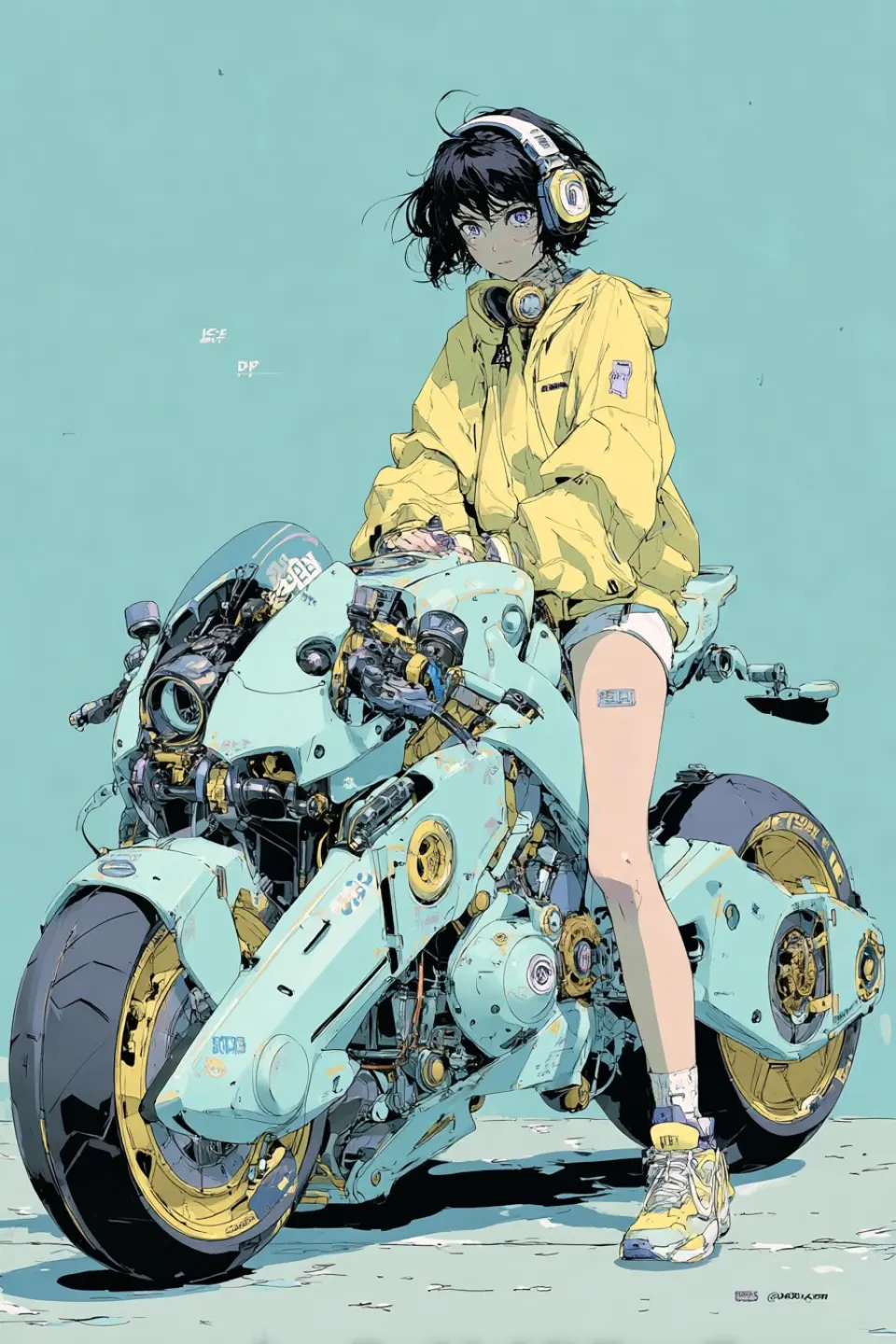 薄荷色机车少女