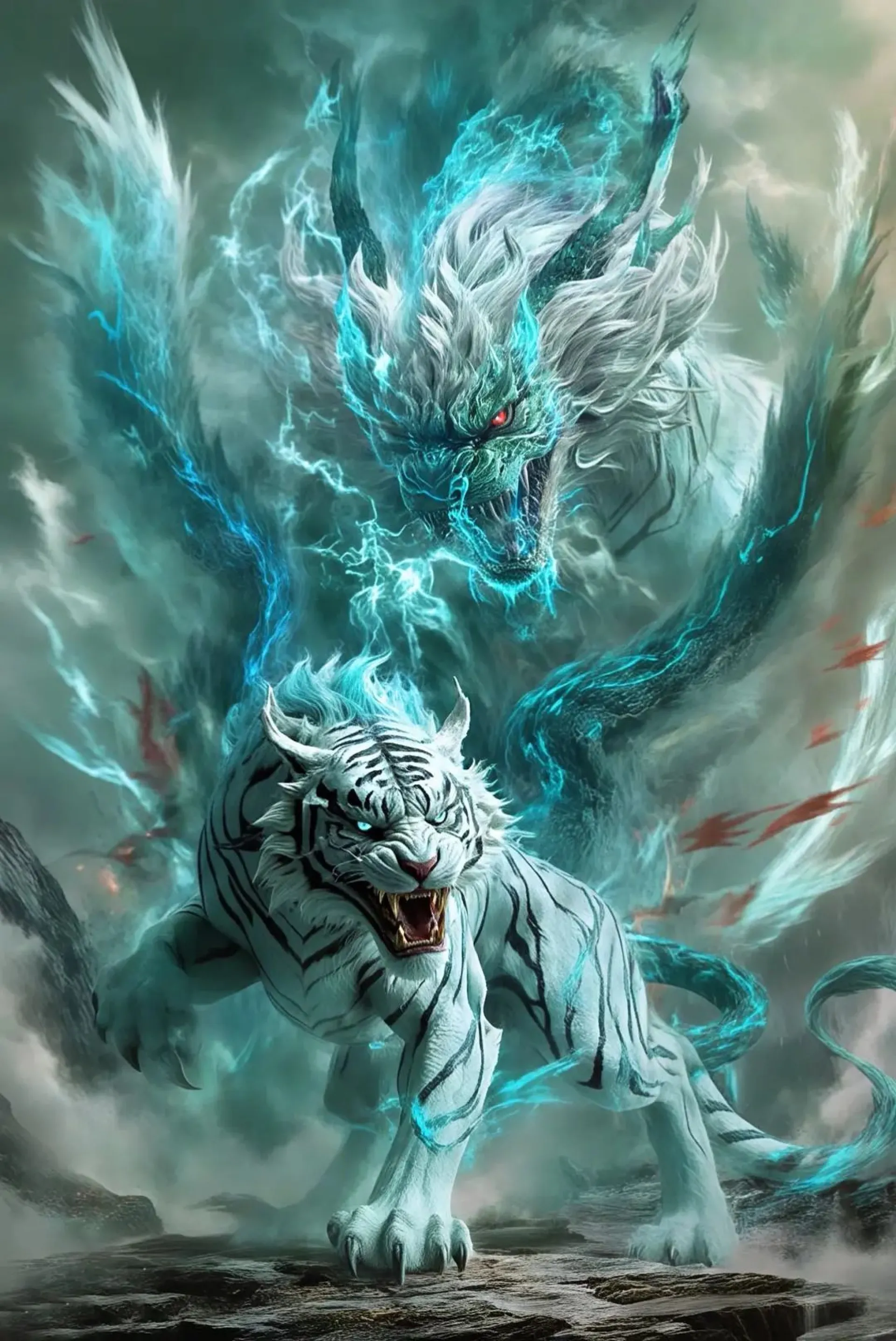 青龙白虎:雷电双兽