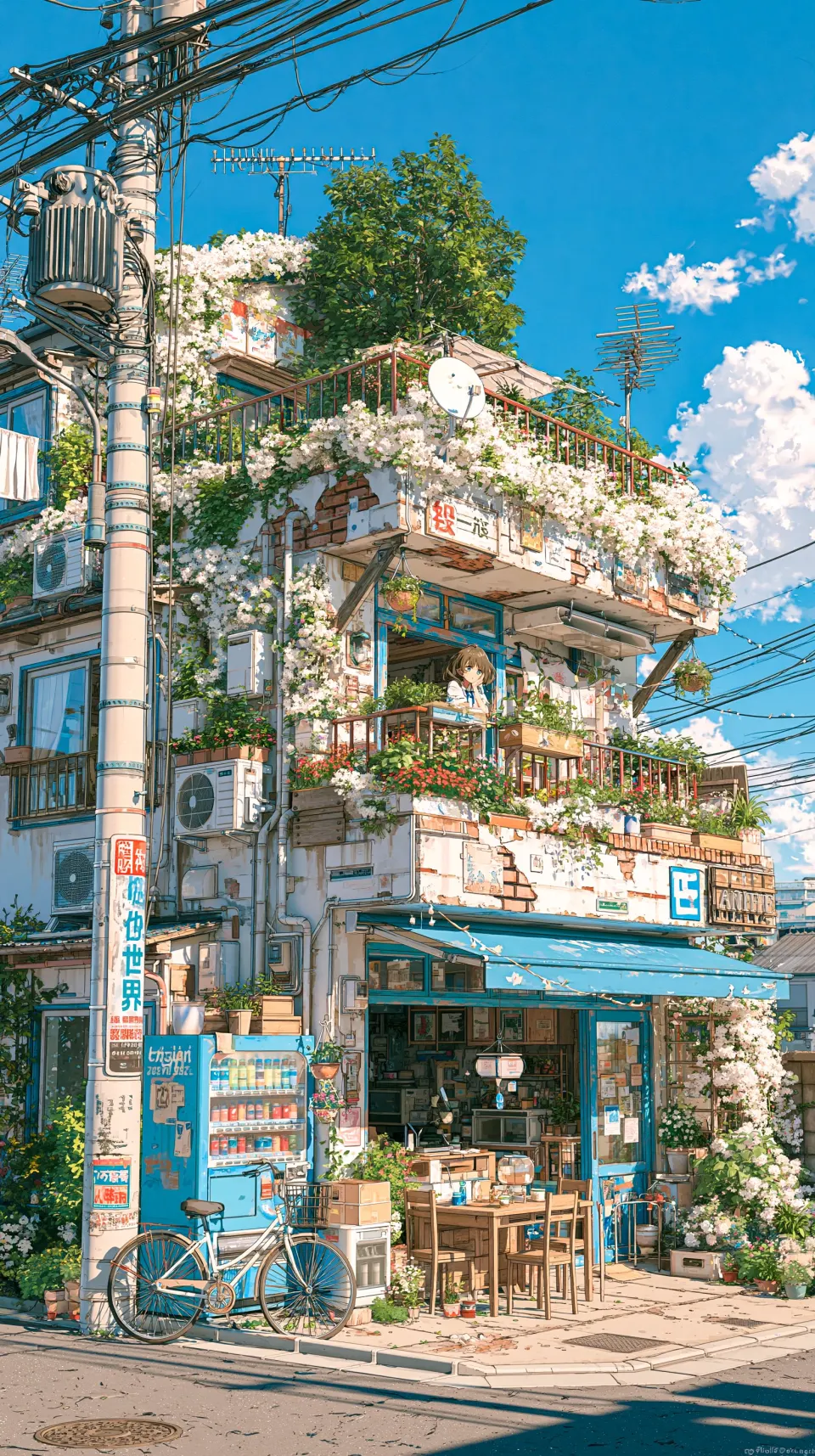繁花掩映的日式街角小店