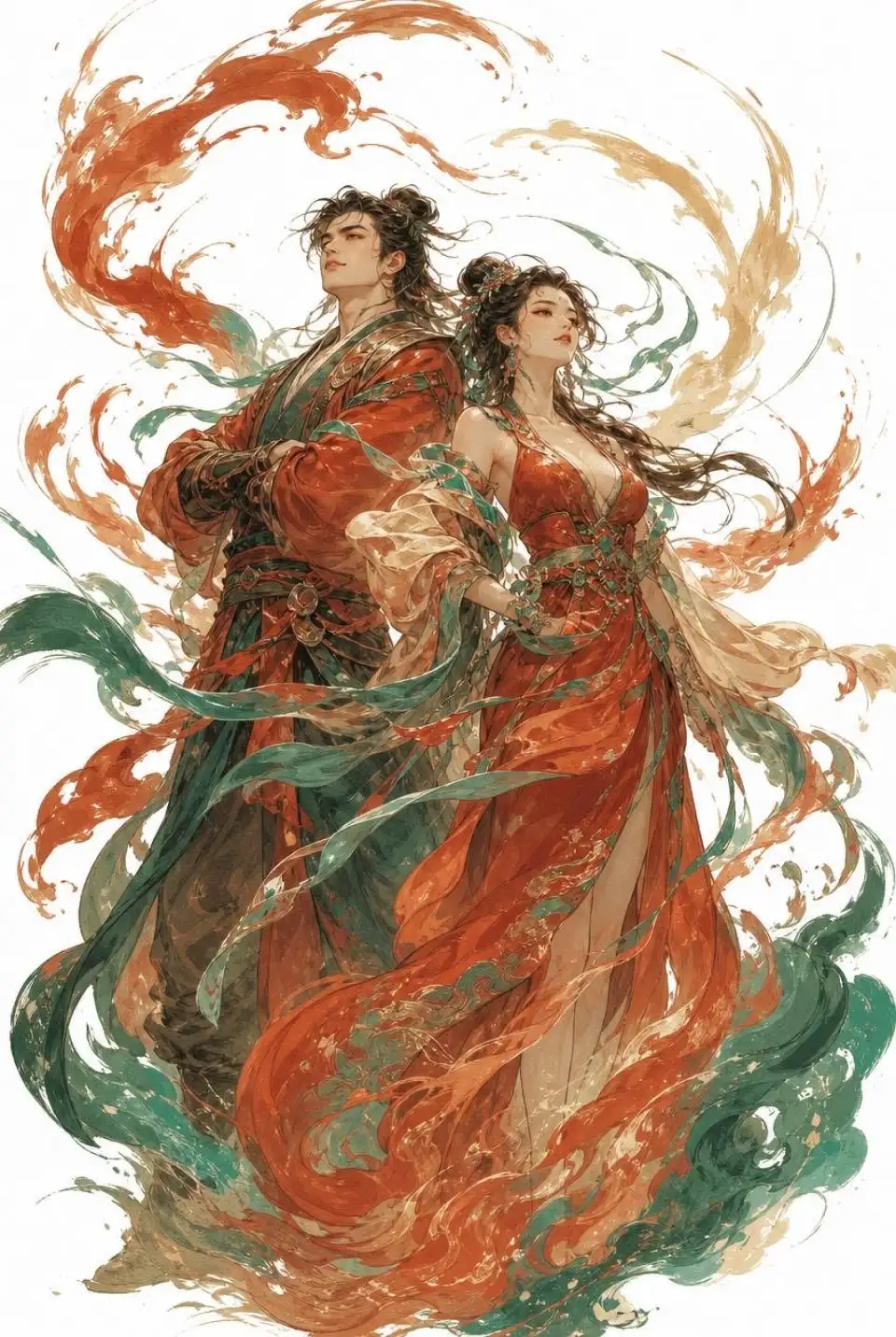 彩墨相依的古风双人