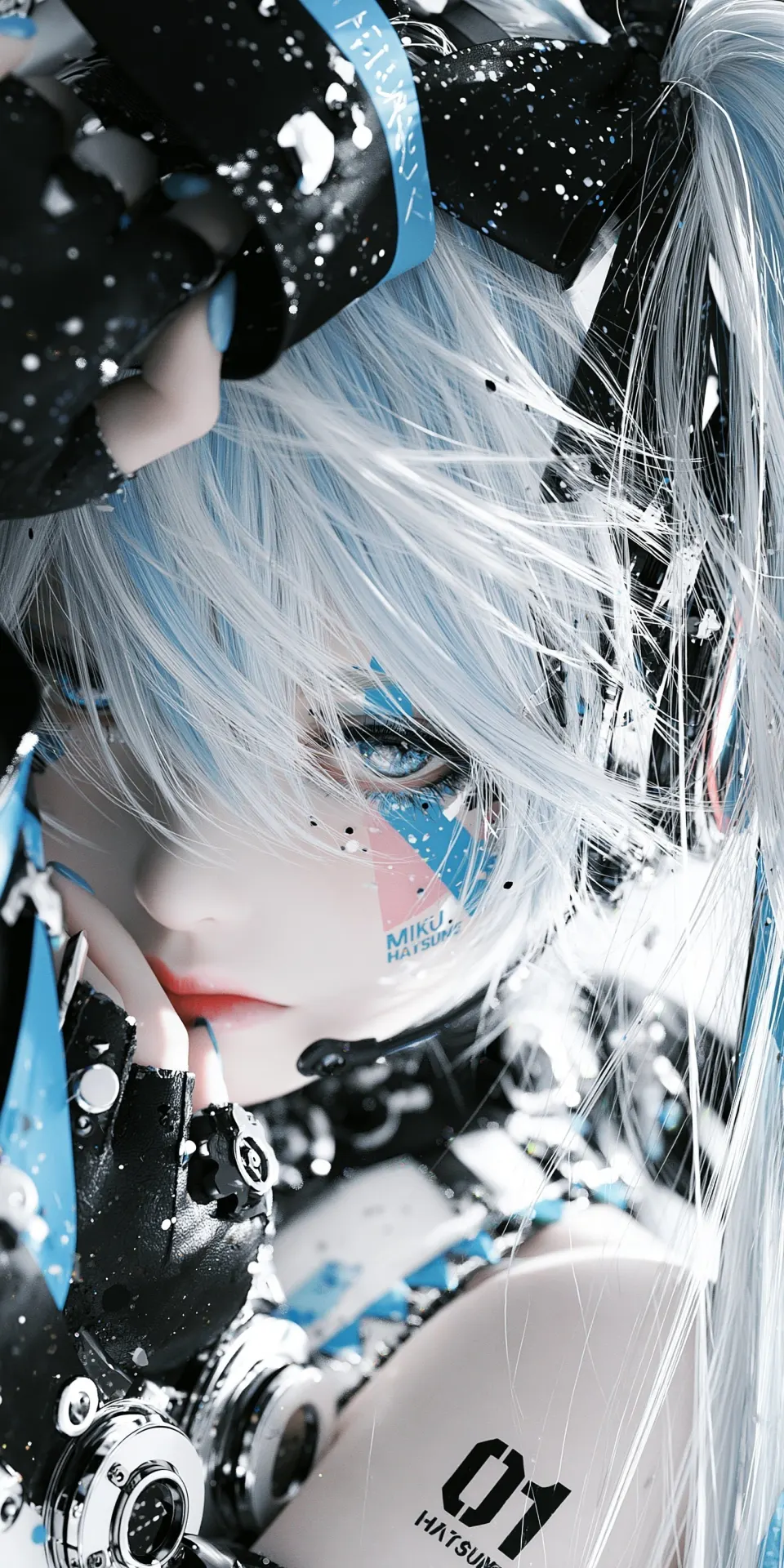 赛博朋克初音未来特写