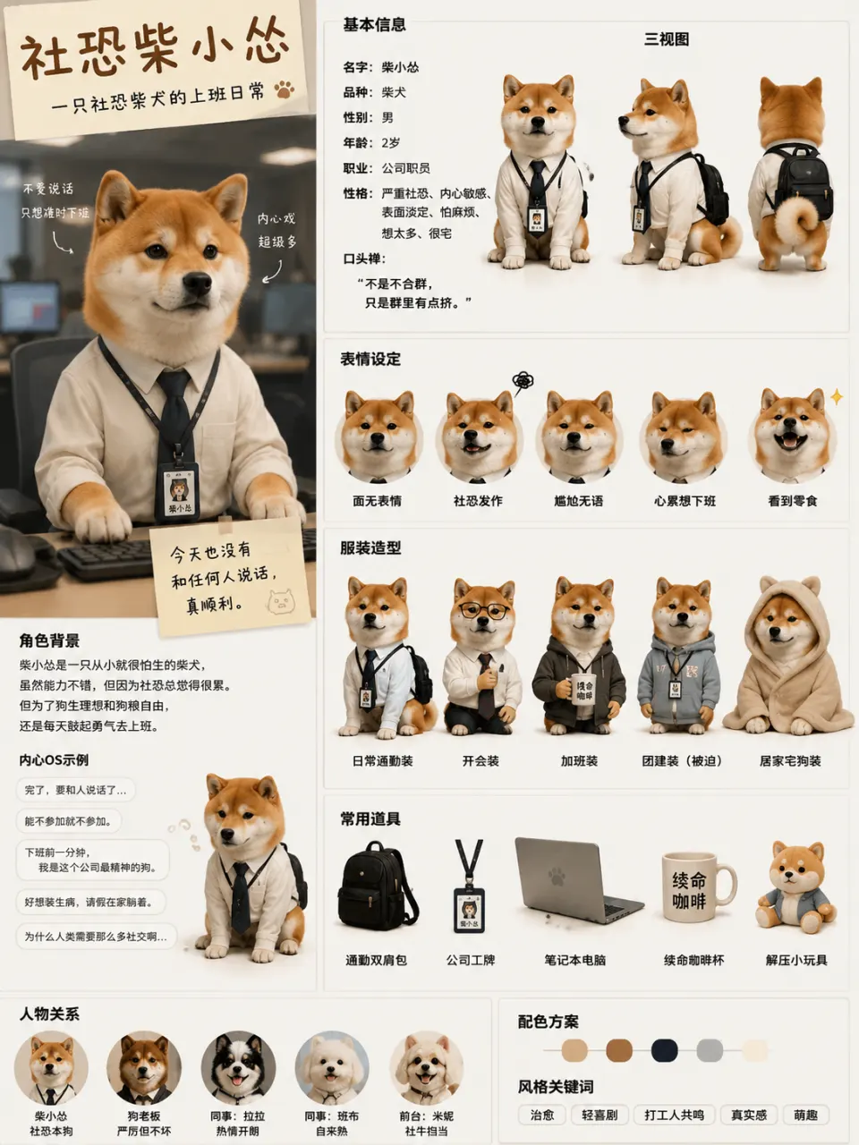 社恐柴犬的上班日常