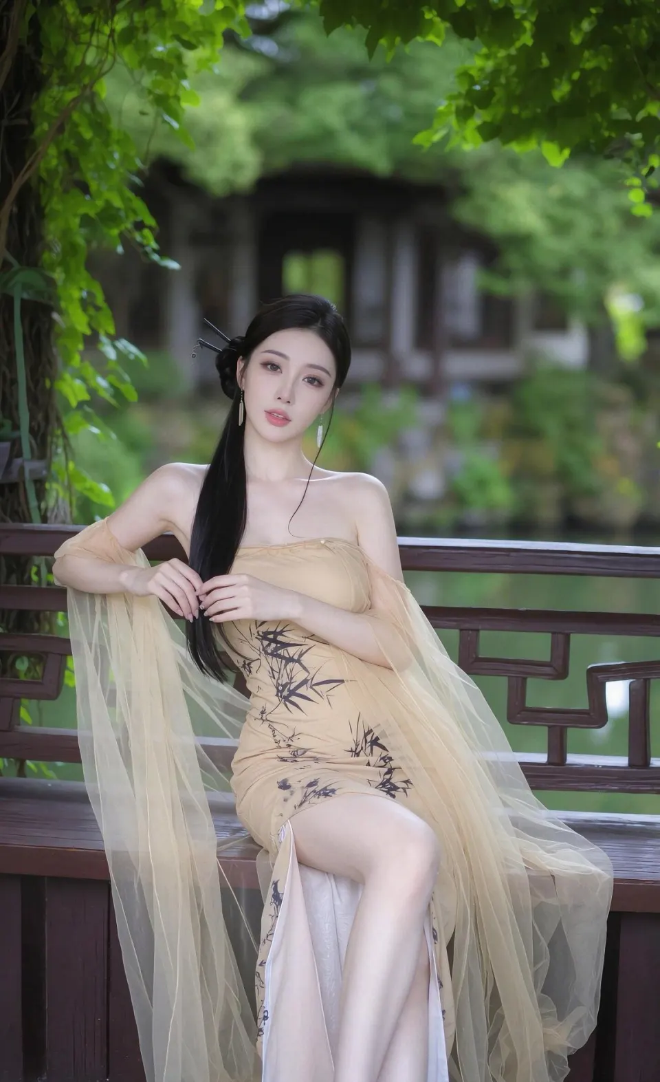 竹影水墨园林