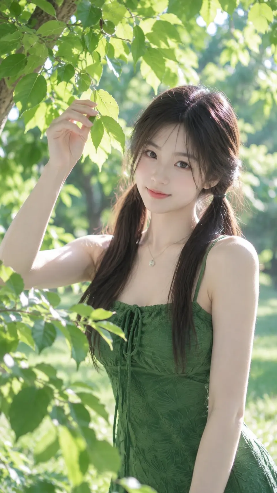 窗边黑衣女子人像