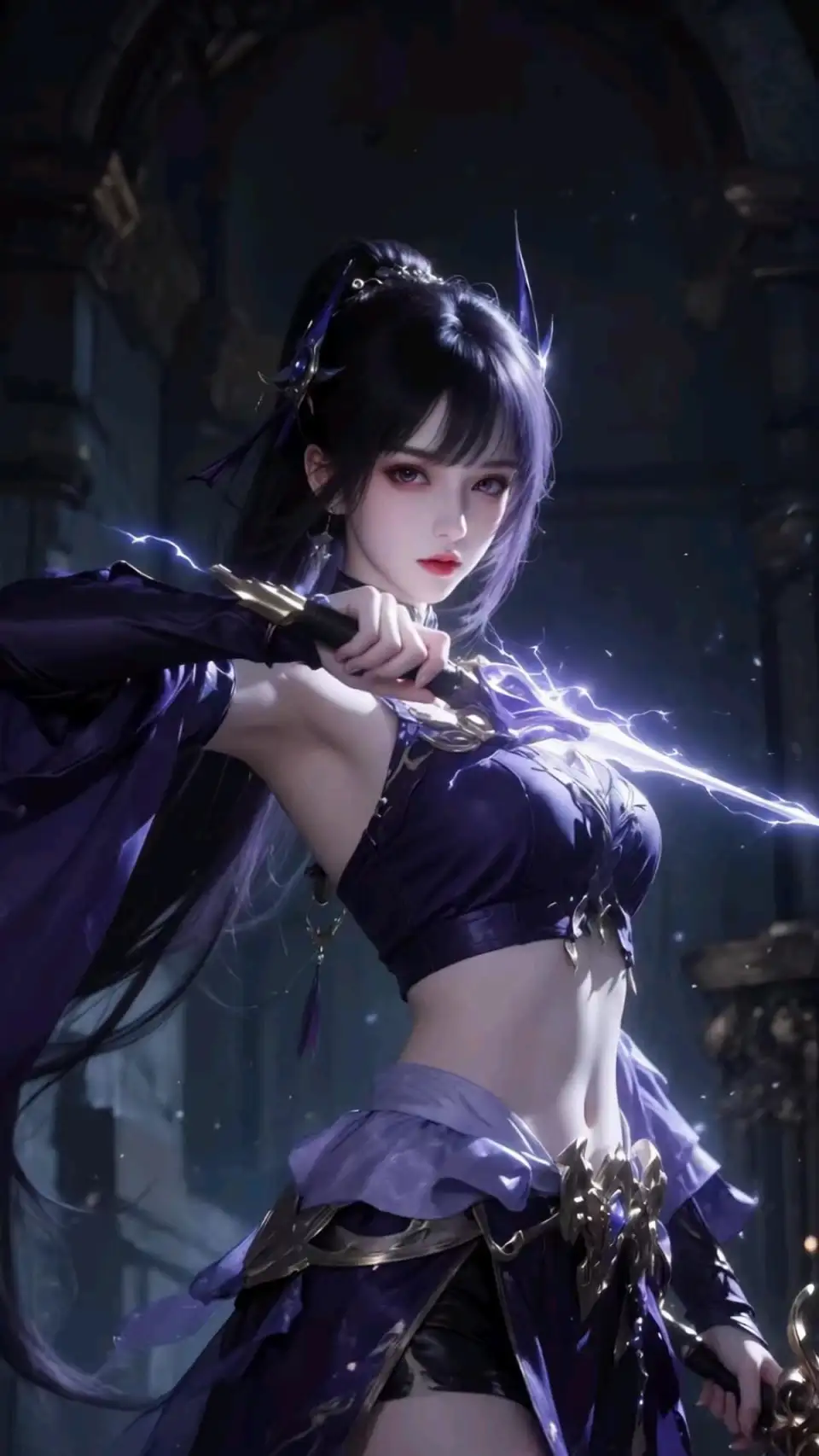 紫电长枪女战士