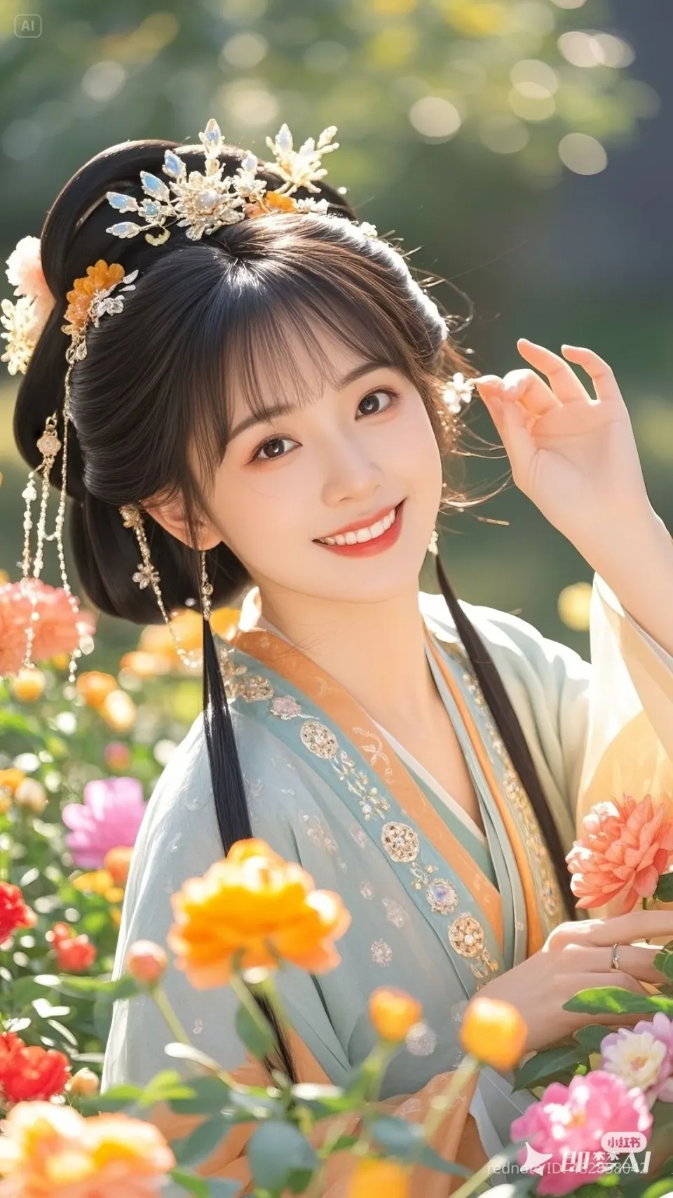 花间汉服少女写真