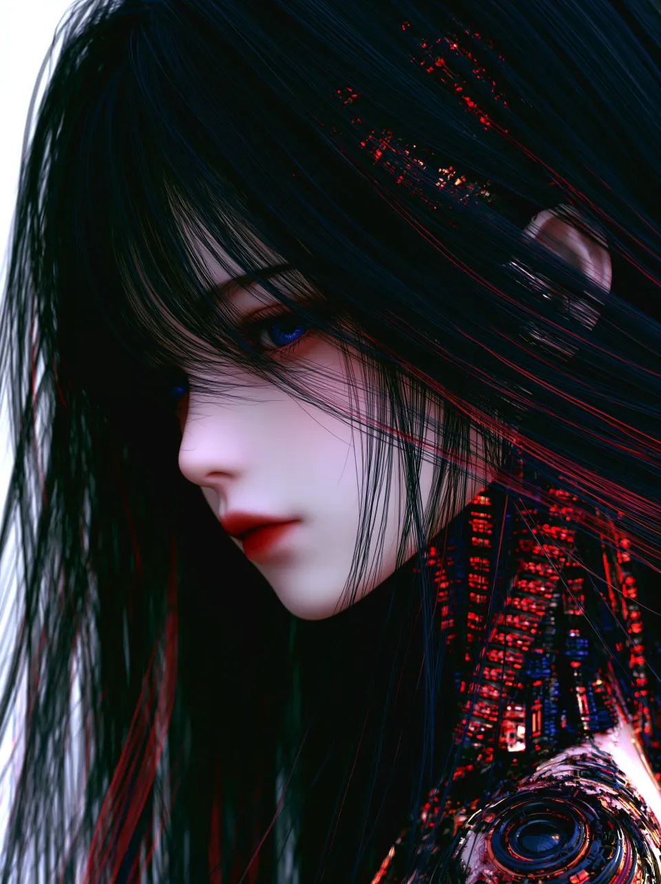 赛博霓虹下的机械少女
