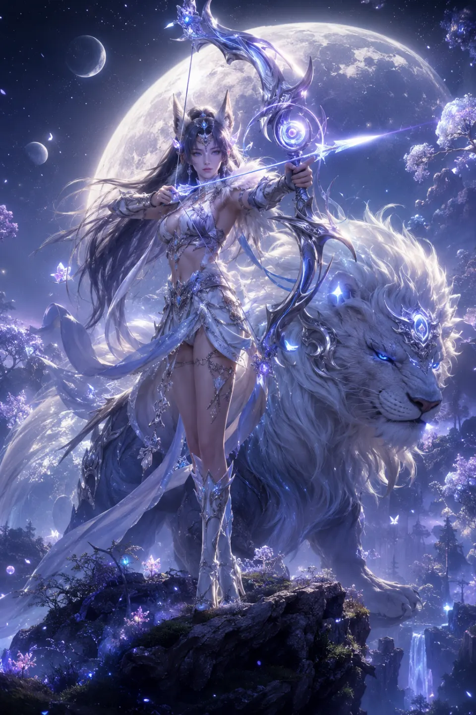 月夜白狮弓手