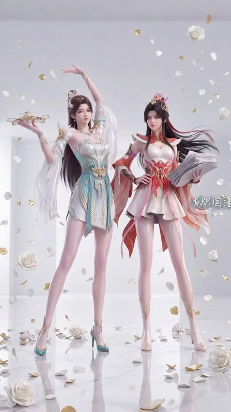 白 rose 与赤焰