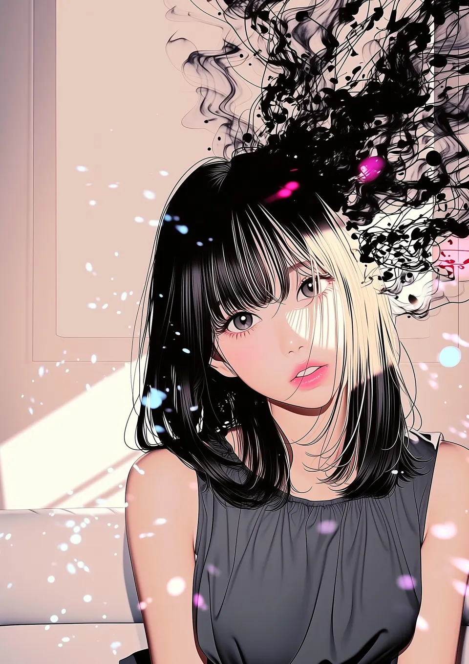 墨染少女：超现实光影肖像