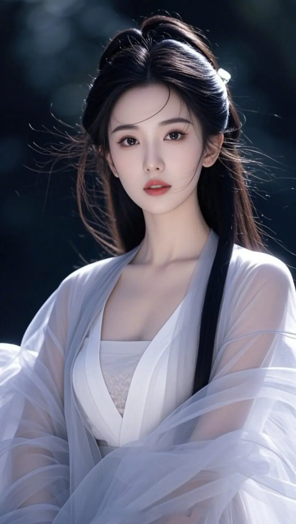 白衣古风少女肖像