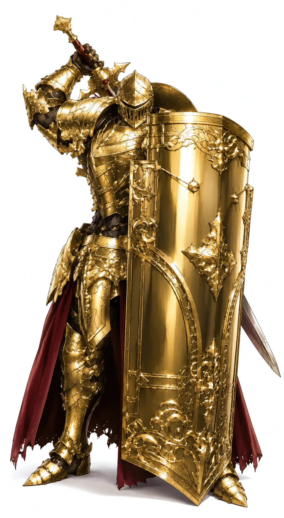 金甲持盾骑士