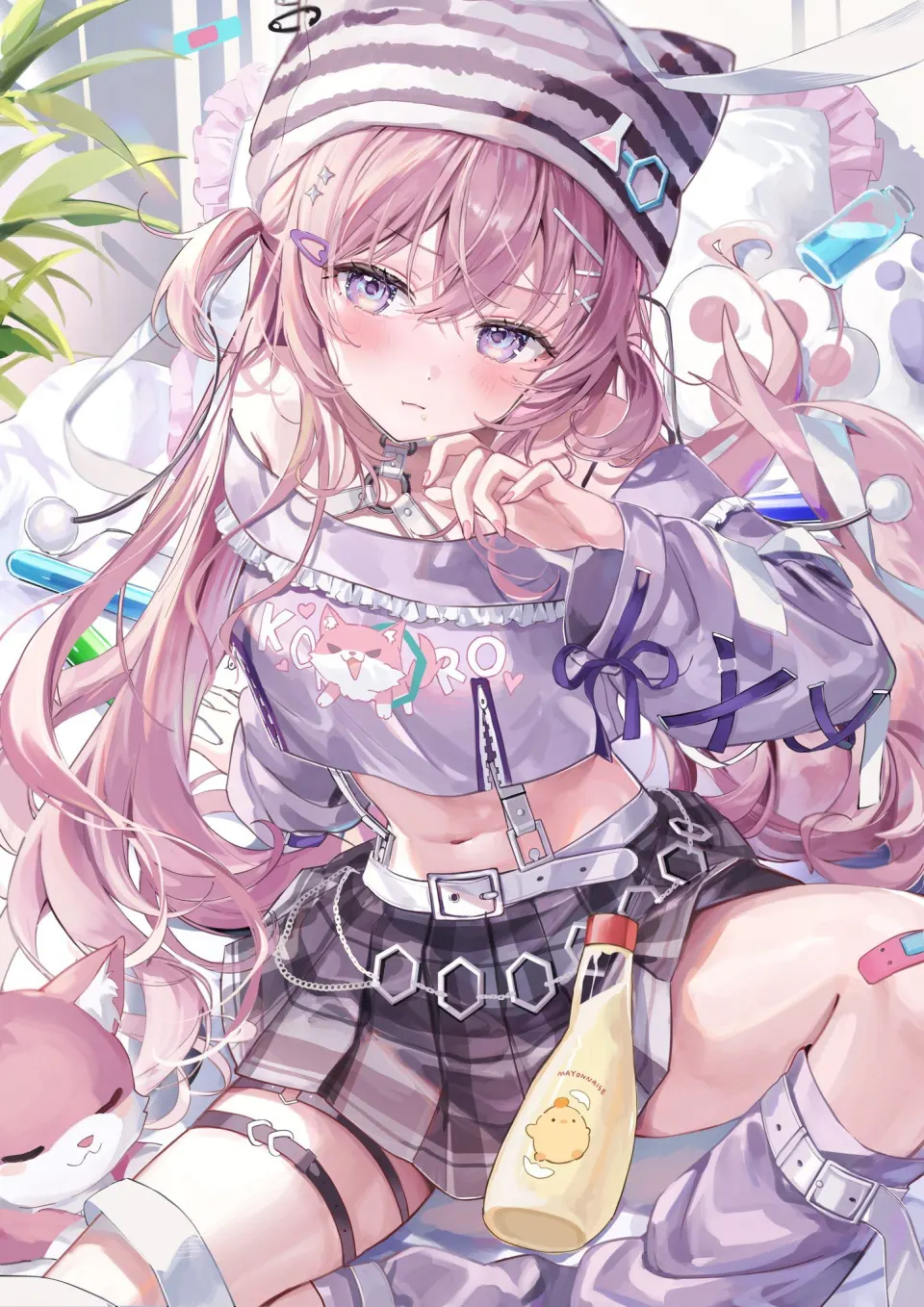 粉发少女与蛋黄酱的午后