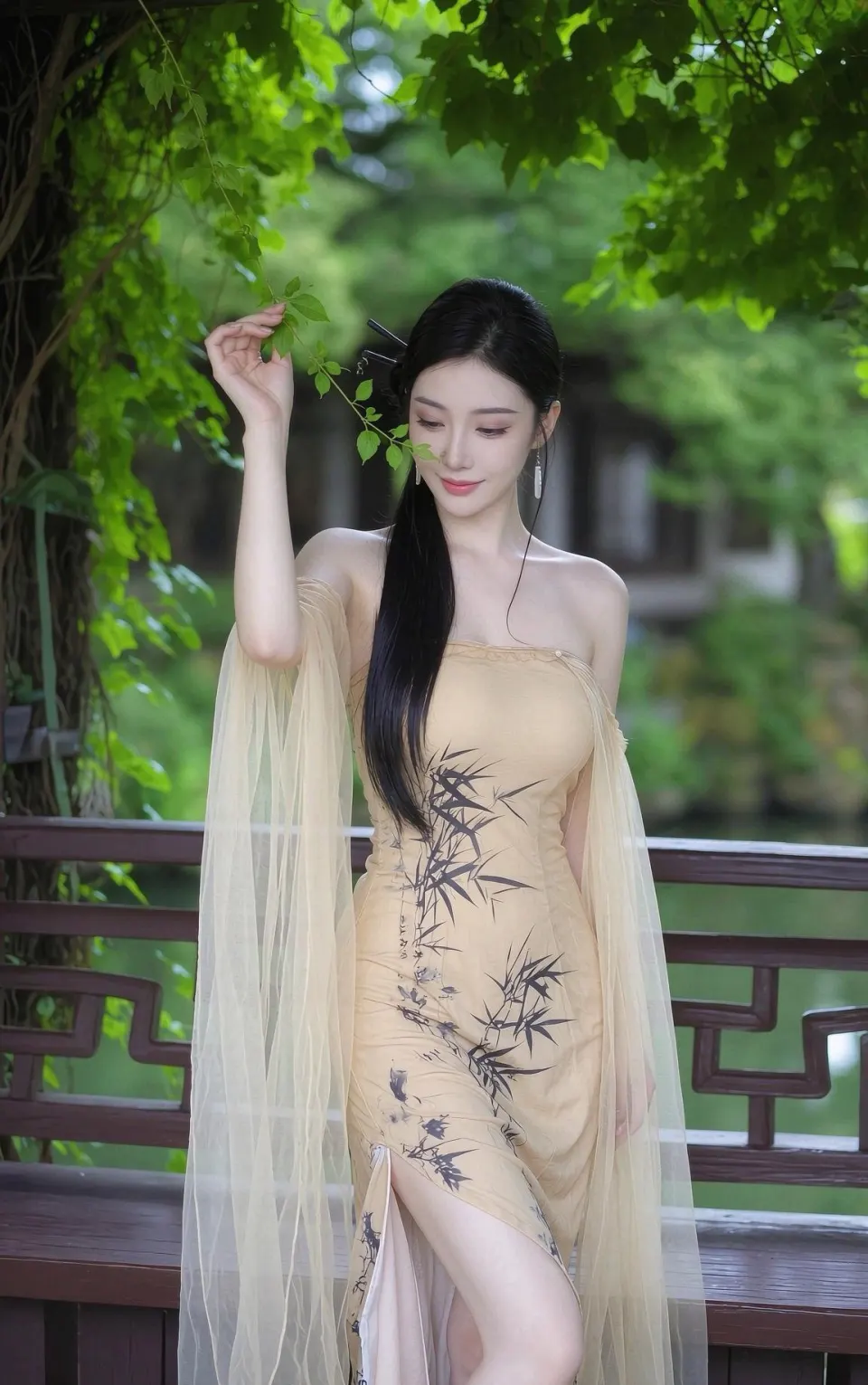 竹影水墨园林