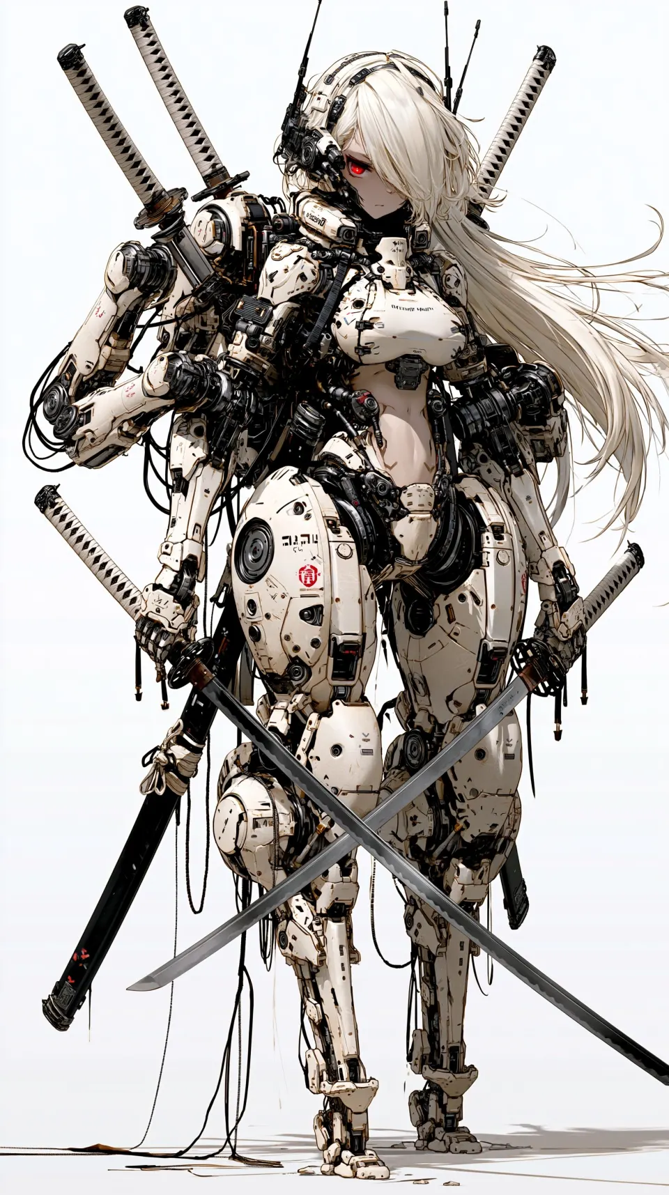 白发机甲武士少女