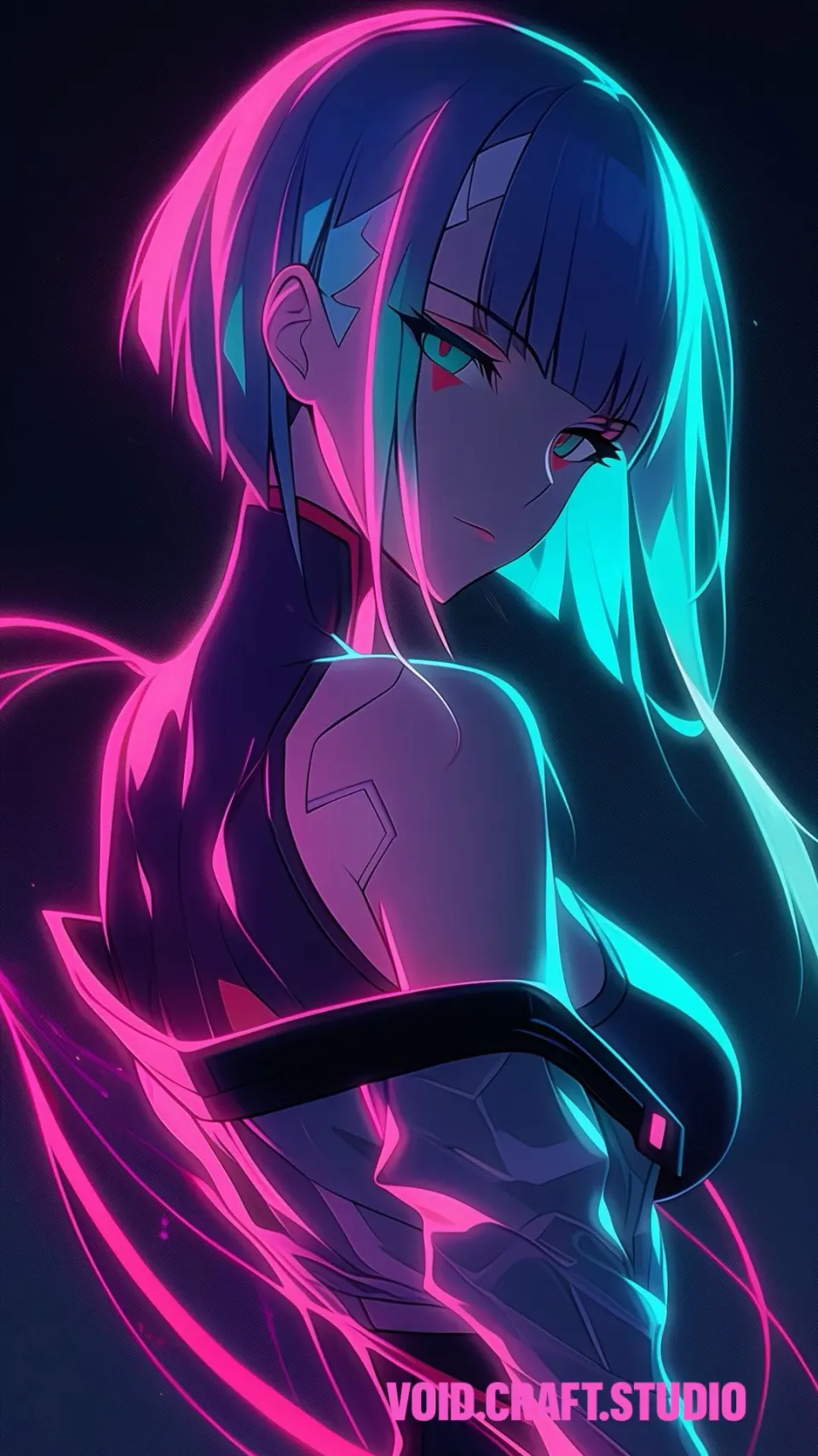 霓虹双光赛博少女