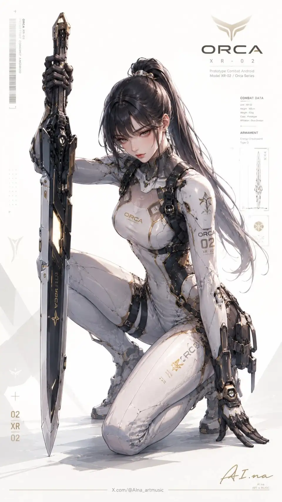 ORCA XR-02 原型战斗安卓机体设定图