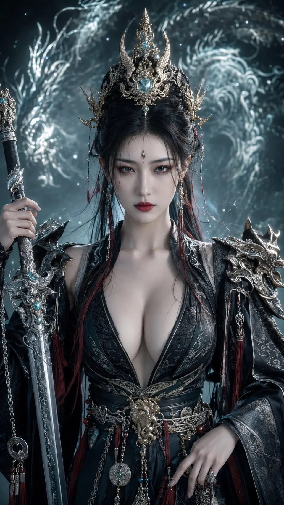 玄甲持剑女武神