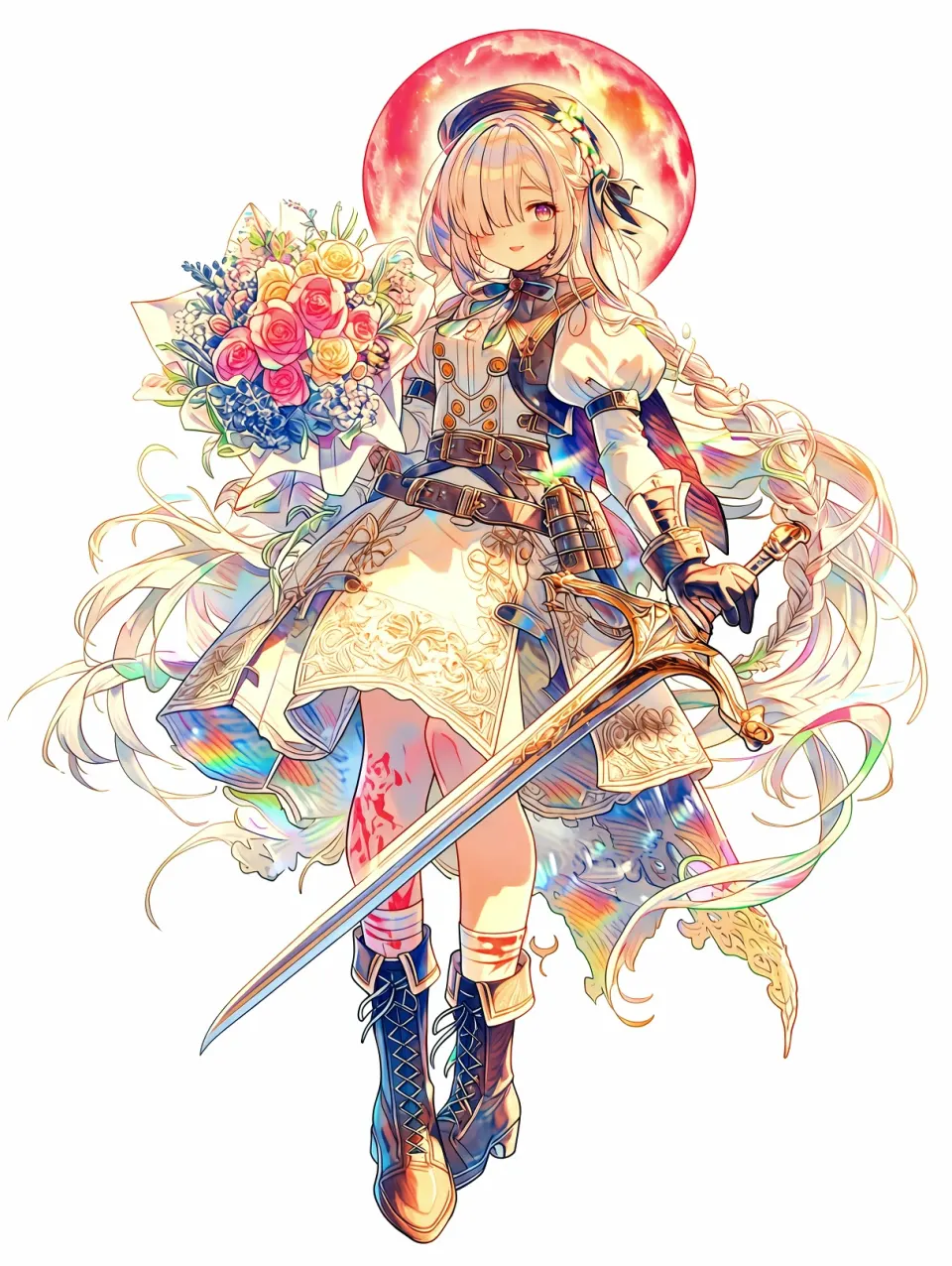 持花剑少女与红月