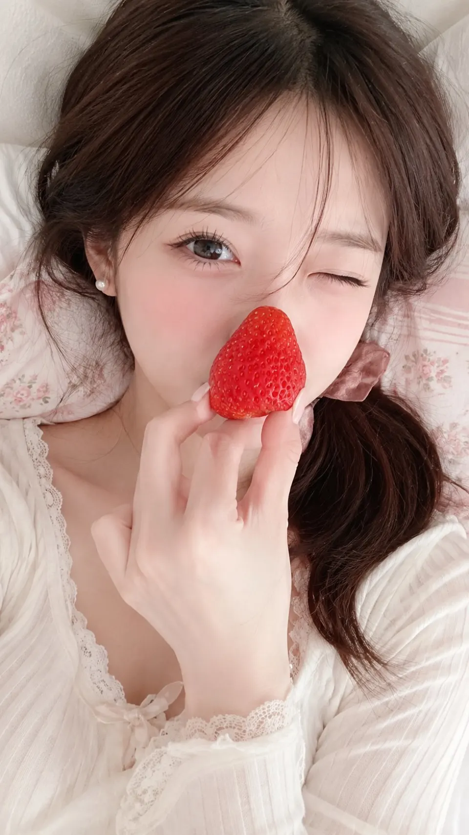 草莓少女清新人像