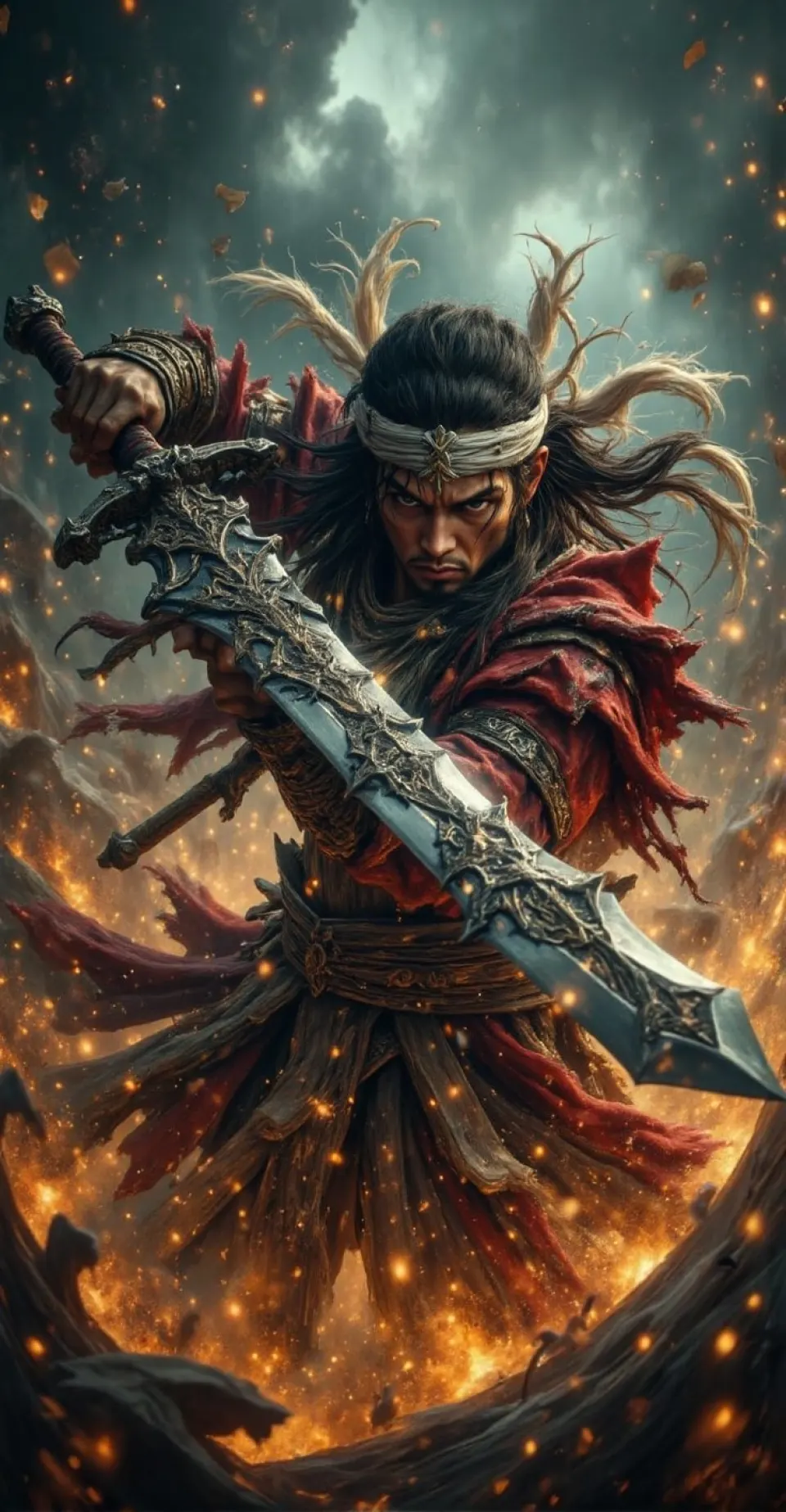 烈焰战场持剑武士