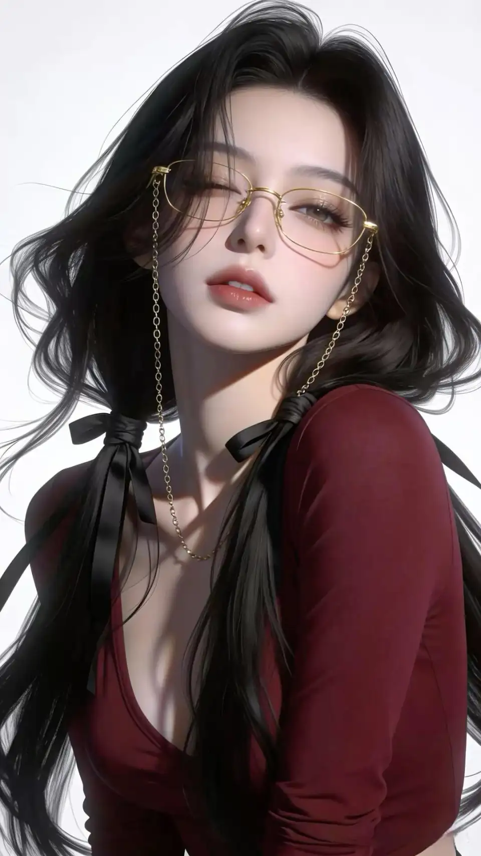 墨发金链