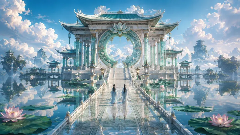 云端莲台：双仙入幻境