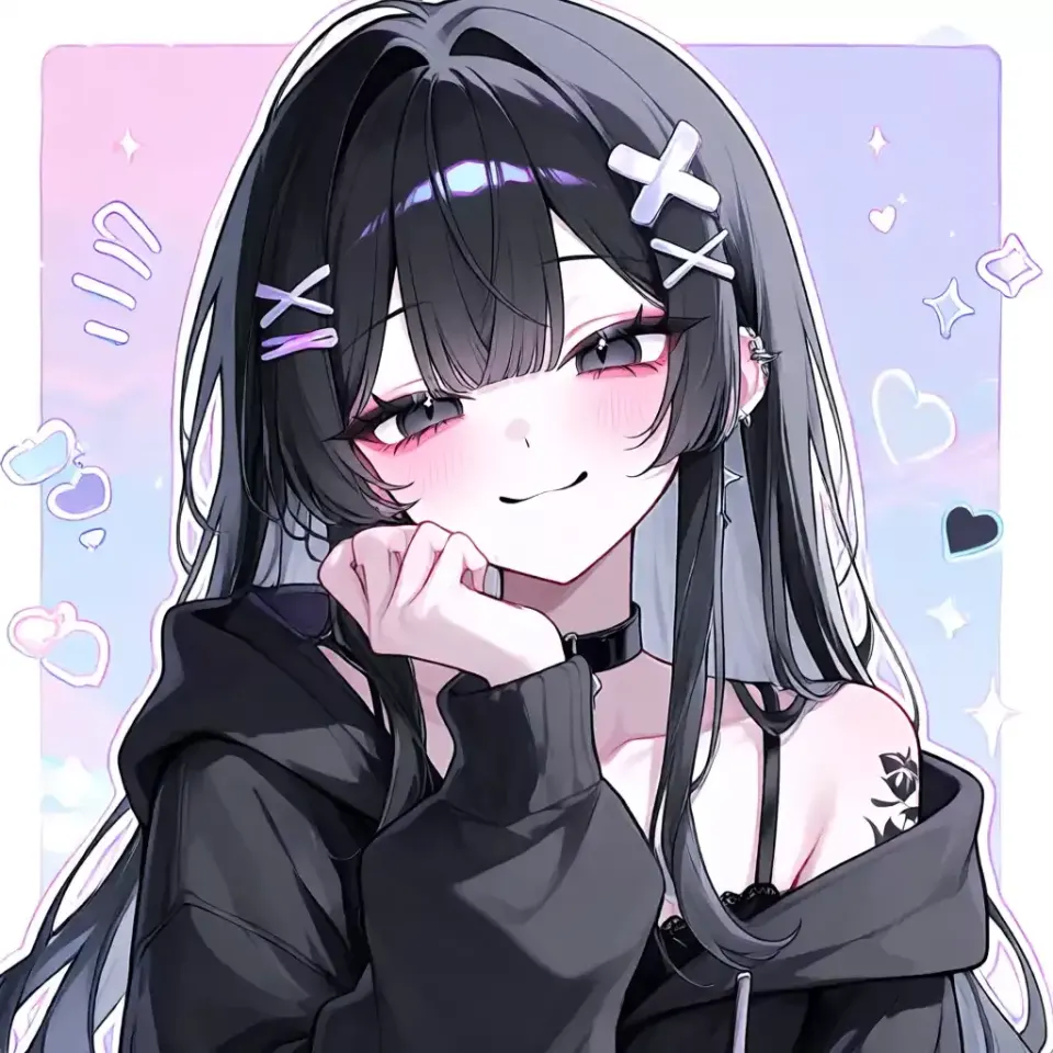 暗黑系少女插画