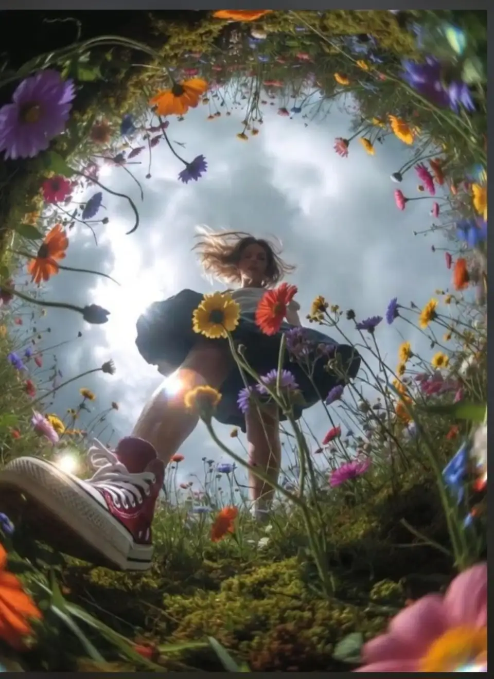花环中的少女